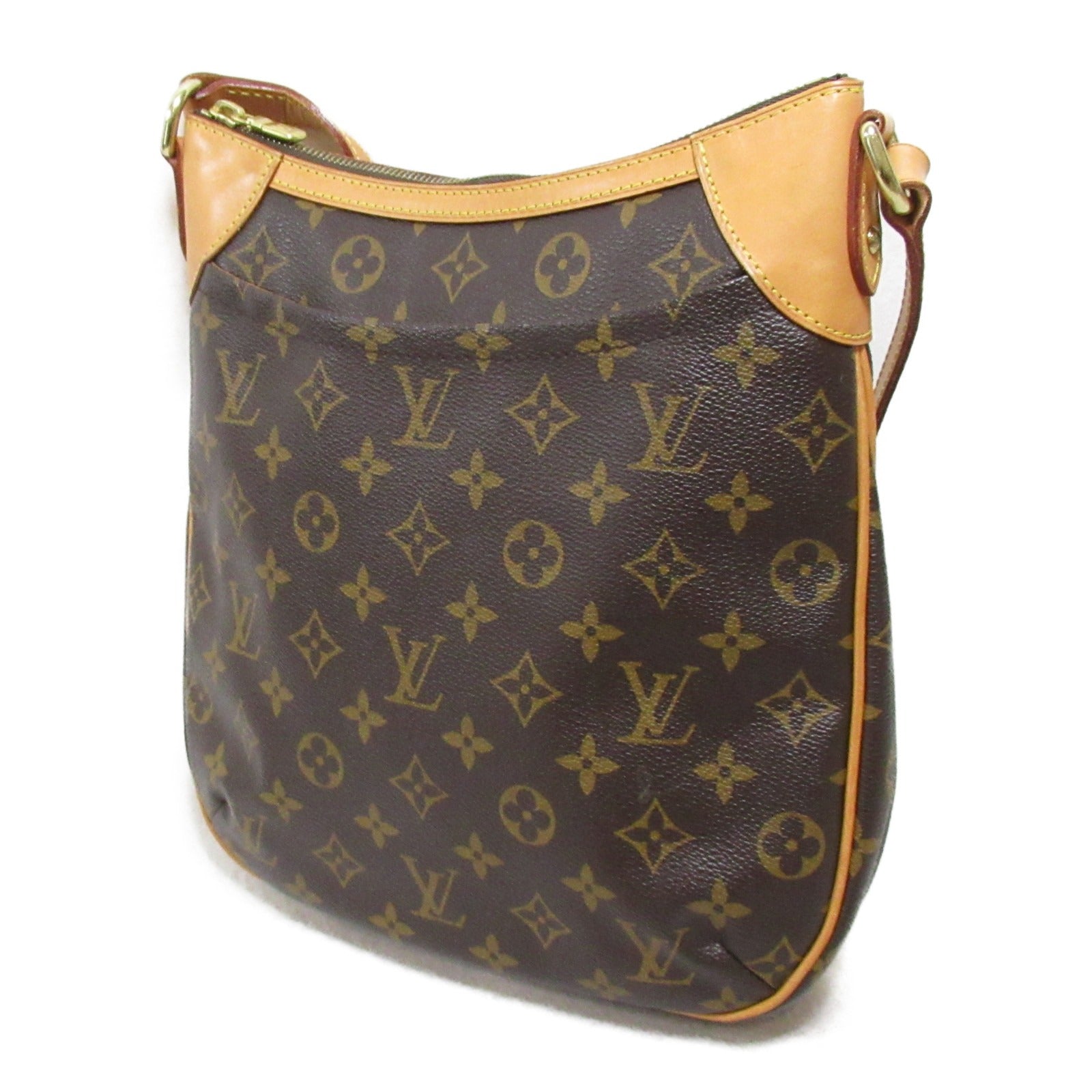 LOUIS VUITTON Monogram Odeon PM金扣肩背袋啡色