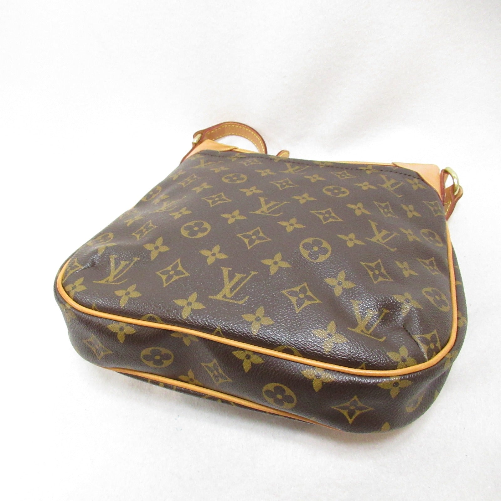 LOUIS VUITTON Monogram Odeon PM金扣肩背袋啡色