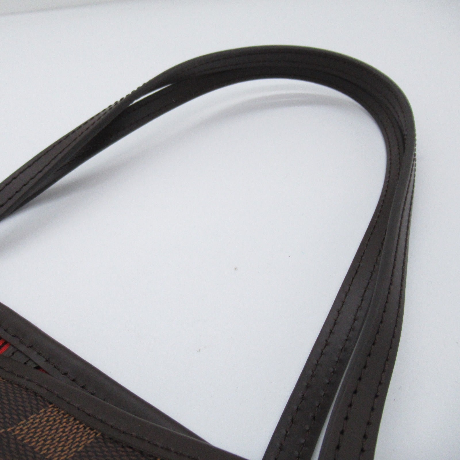 LOUIS VUITTON Damier Neverfull MM金扣手挽袋啡色