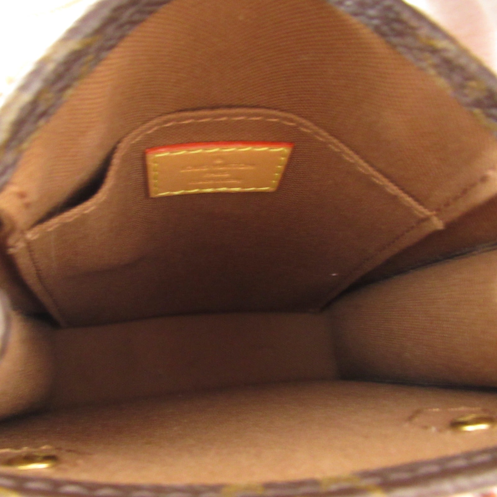 LOUIS VUITTON Monogram Petit Sac Plat金扣手挽肩背兩用袋啡色