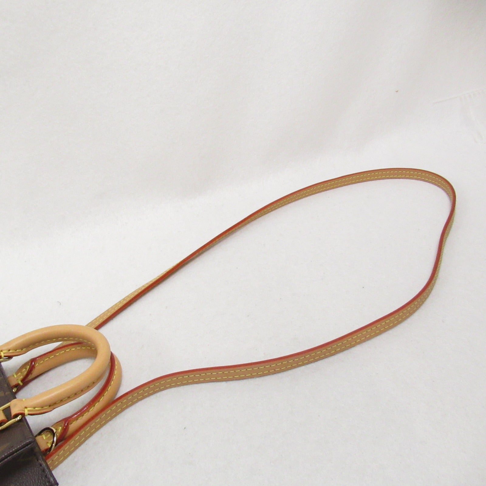 LOUIS VUITTON Monogram Petit Sac Plat金扣手挽肩背兩用袋啡色
