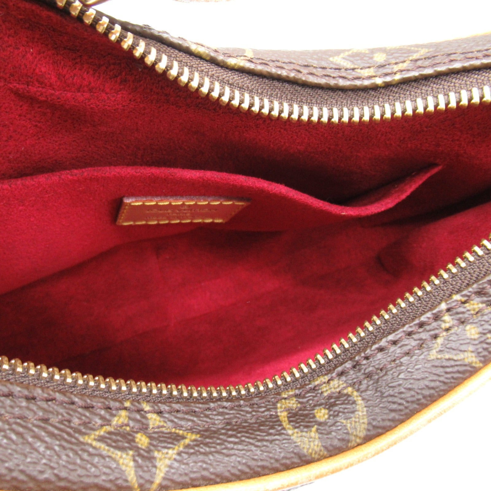 LOUIS VUITTON Monogram Pochette Croissant金扣肩背袋啡色