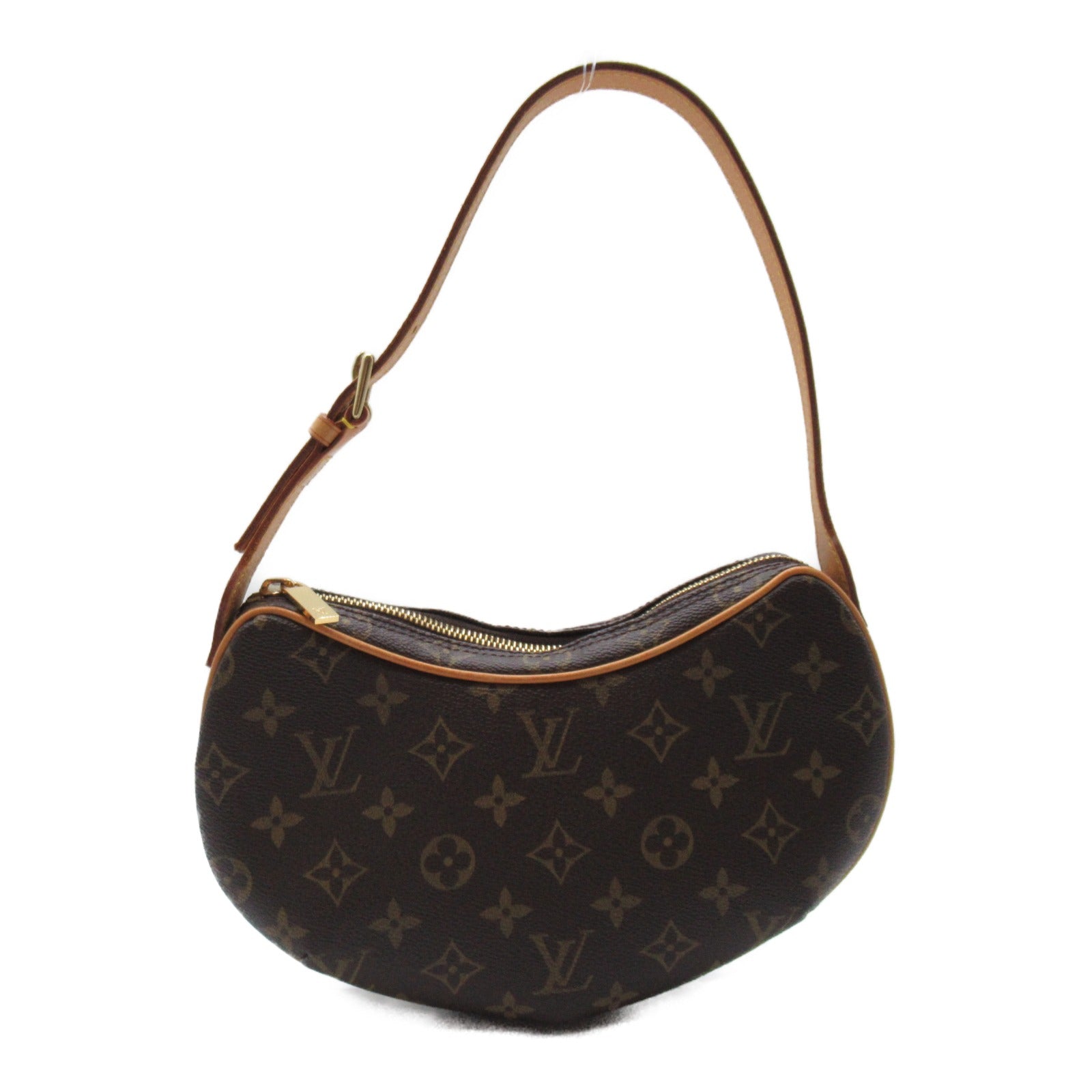 LOUIS VUITTON Monogram Pochette Croissant金扣肩背袋啡色
