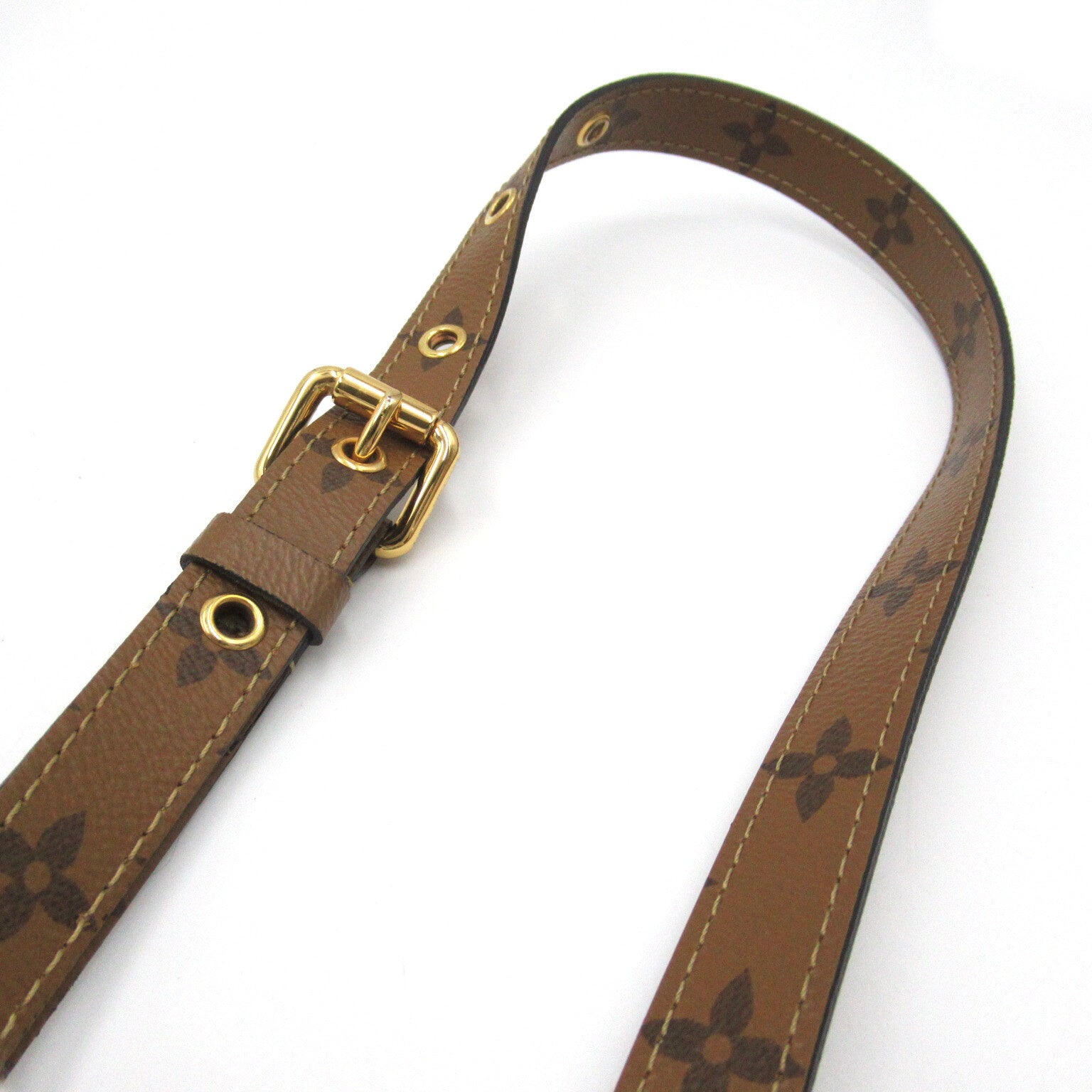 LOUIS VUITTON Monogram Reverse Pochette Métis金扣手挽肩背兩用袋啡色