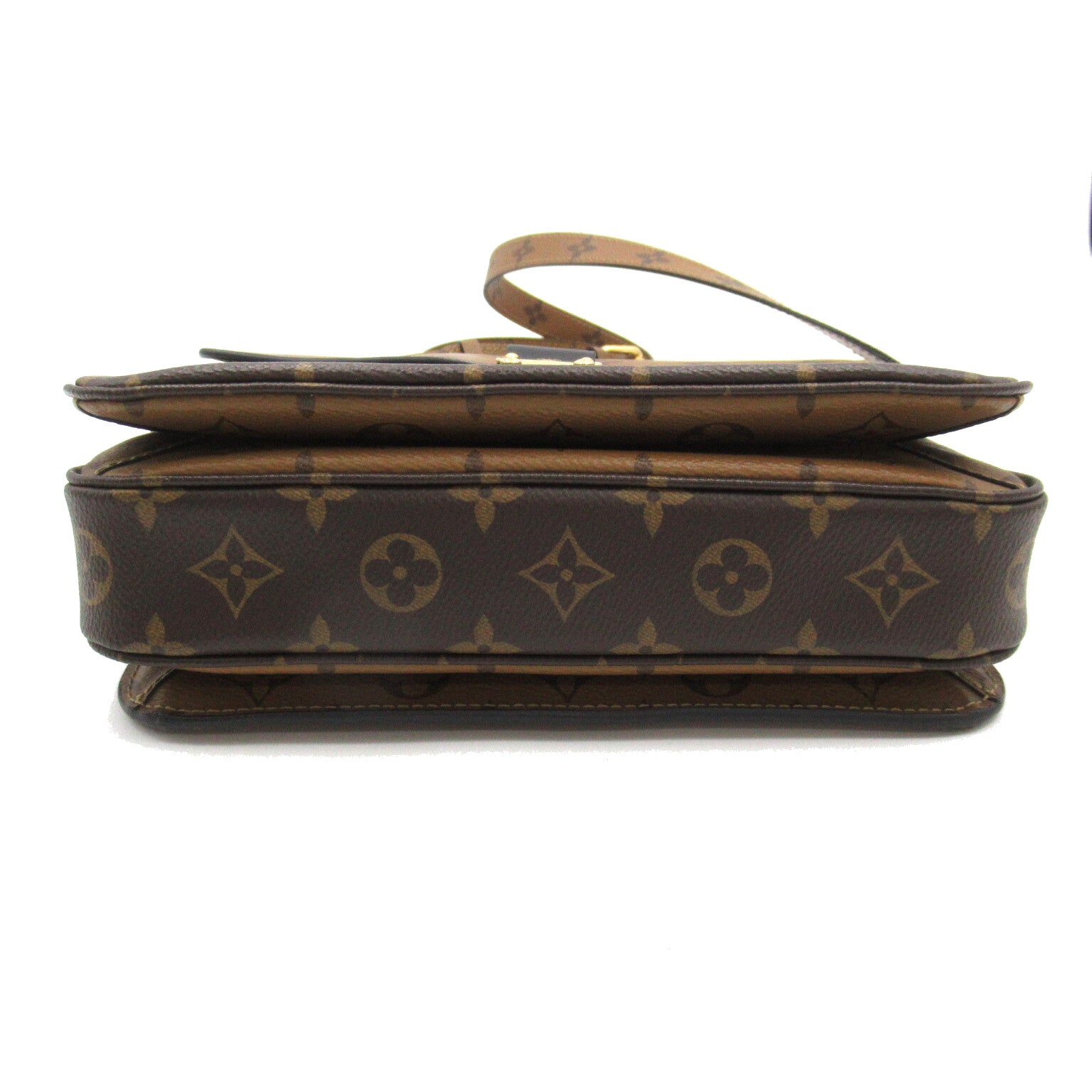 LOUIS VUITTON Monogram Reverse Pochette Métis金扣手挽肩背兩用袋啡色