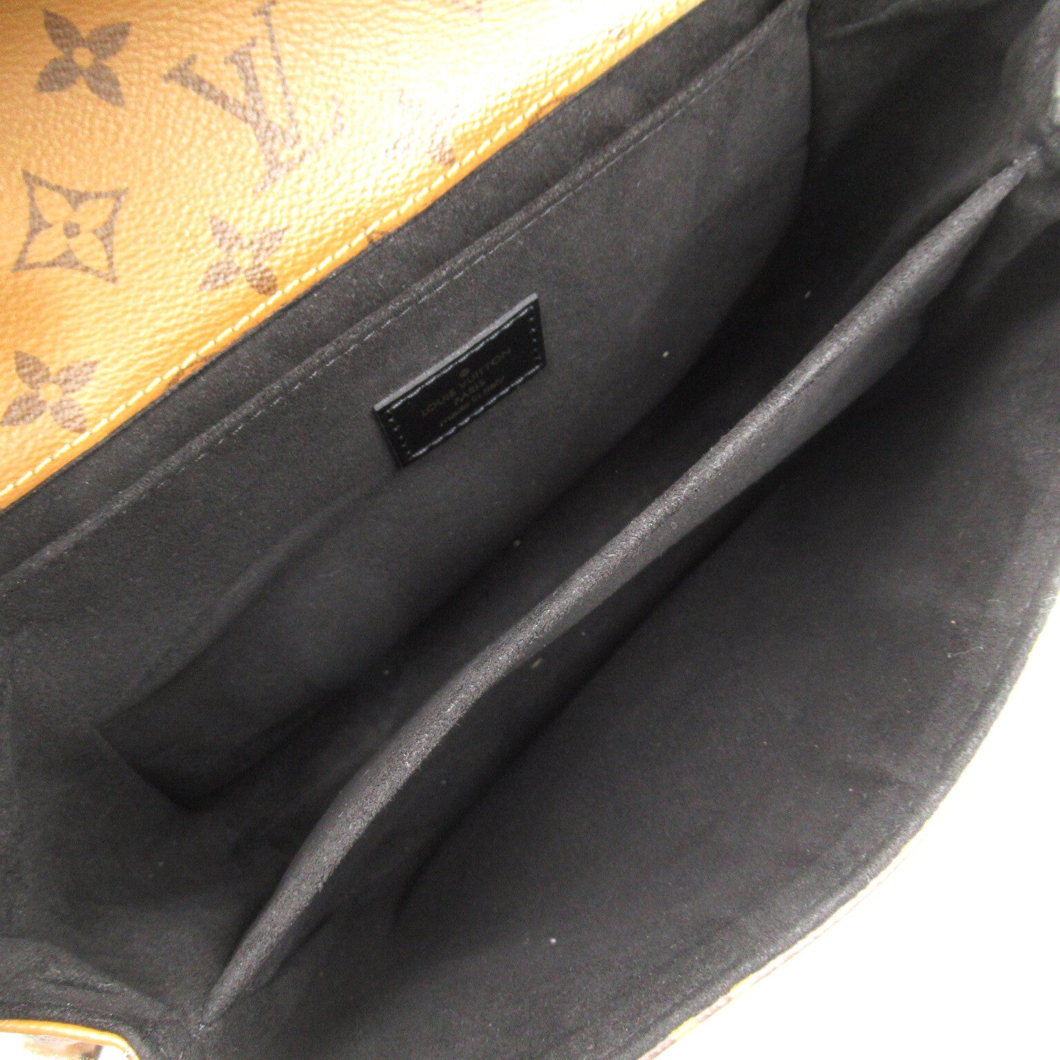 LOUIS VUITTON Monogram Reverse Pochette Métis金扣手挽肩背兩用袋啡色