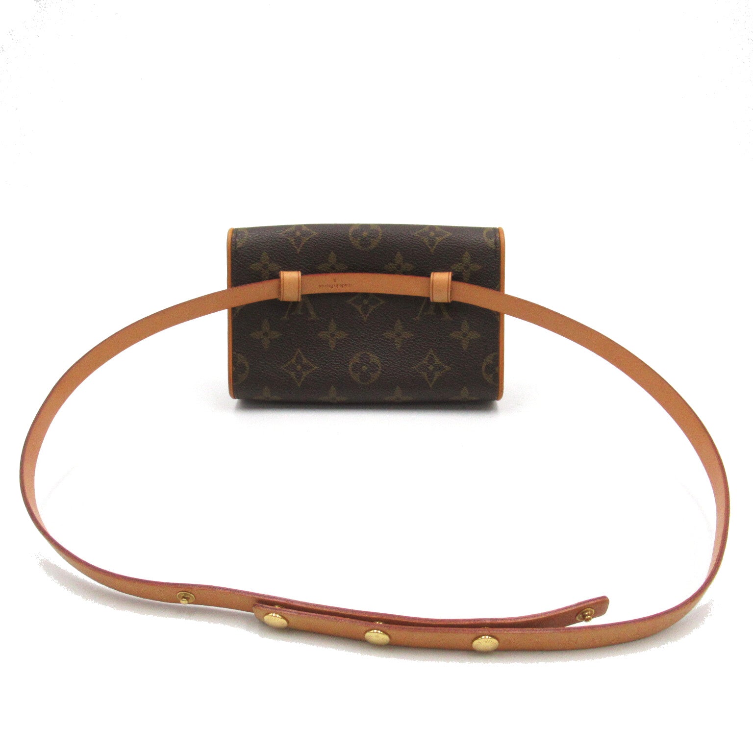 LOUIS VUITTON Monogram Pochette Florentine金扣腰包啡色