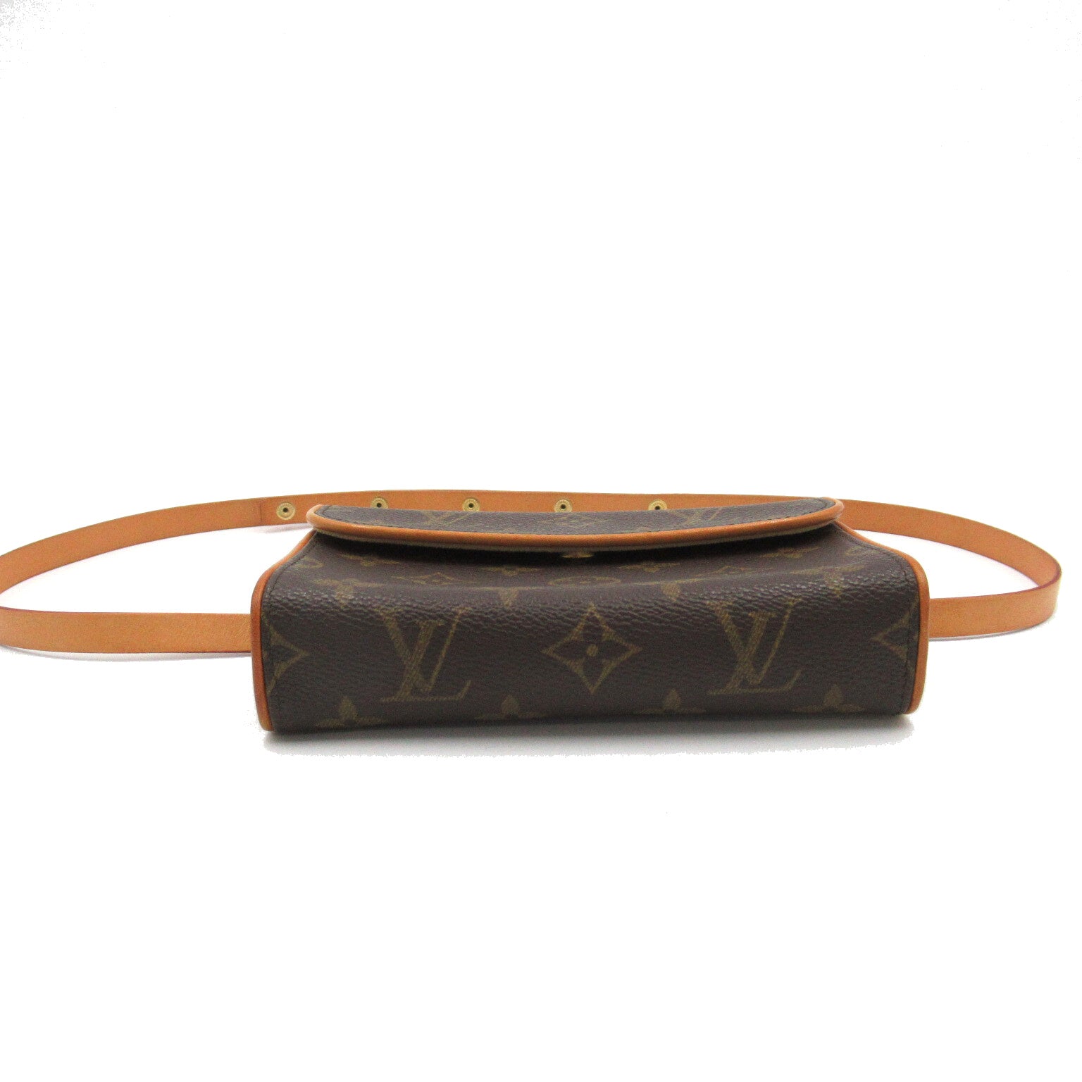 LOUIS VUITTON Monogram Pochette Florentine金扣腰包啡色
