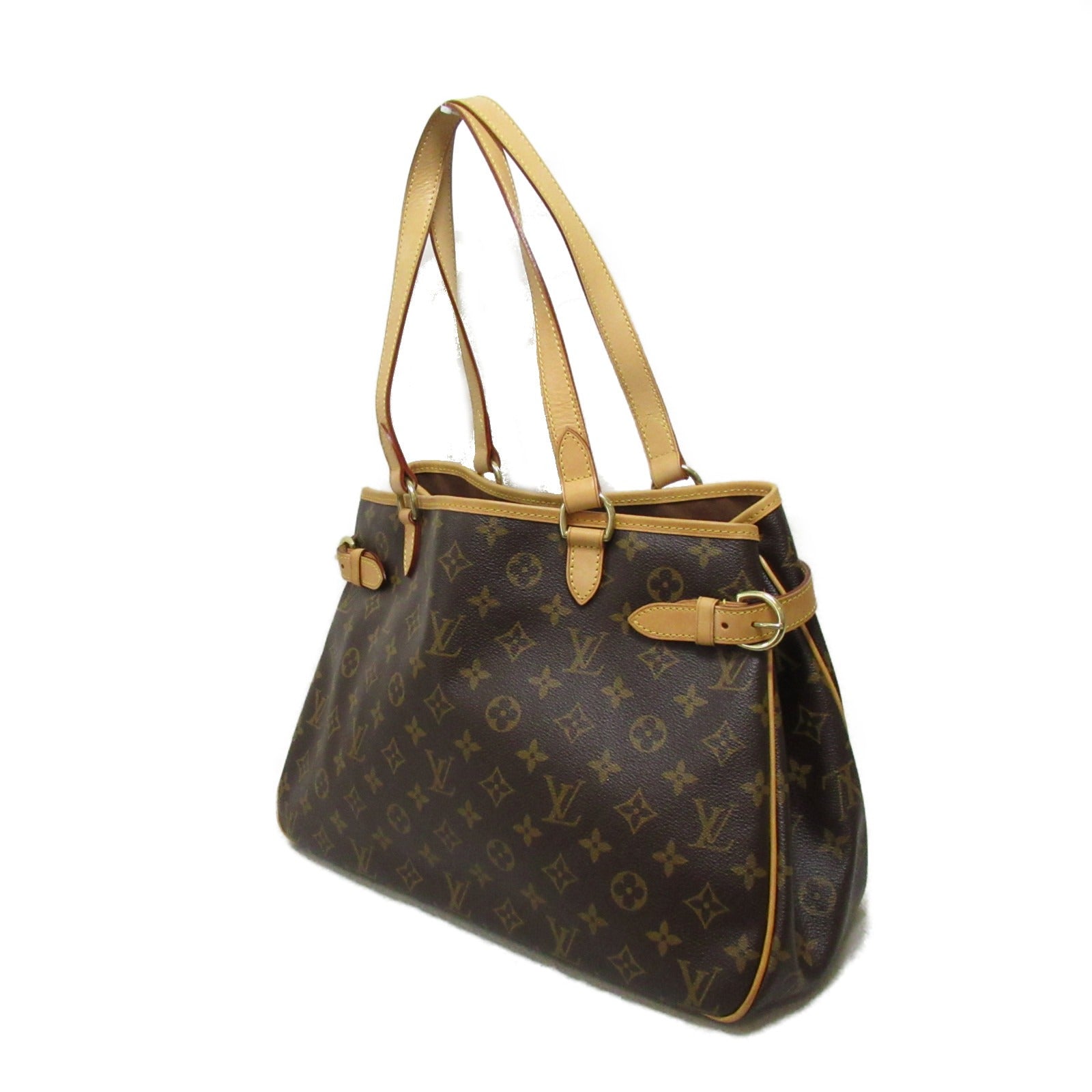 LOUIS VUITTON Monogram Batignolles Horizontal金扣手挽袋啡色