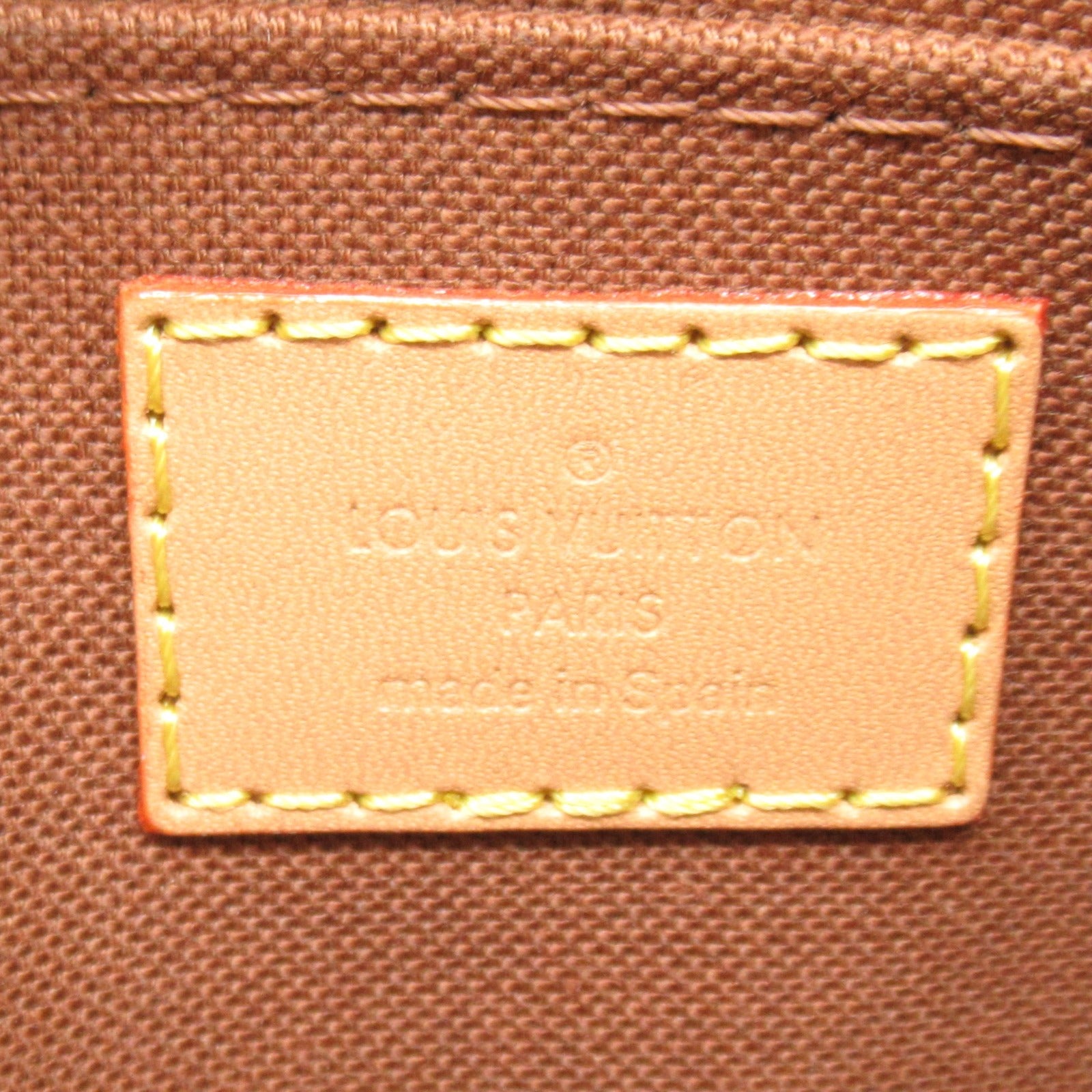 LOUIS VUITTON 【激減優惠】Monogram Petit Sac Plat金扣手挽肩背兩用袋啡色