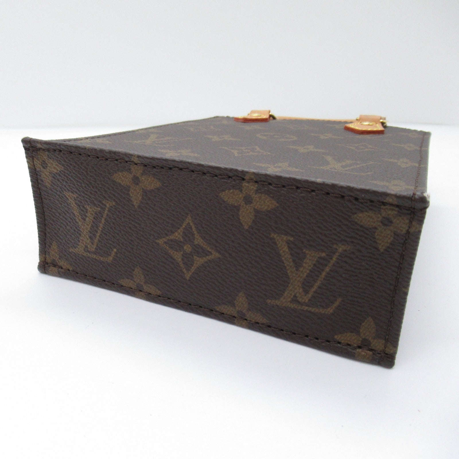 LOUIS VUITTON 【激減優惠】Monogram Petit Sac Plat金扣手挽肩背兩用袋啡色