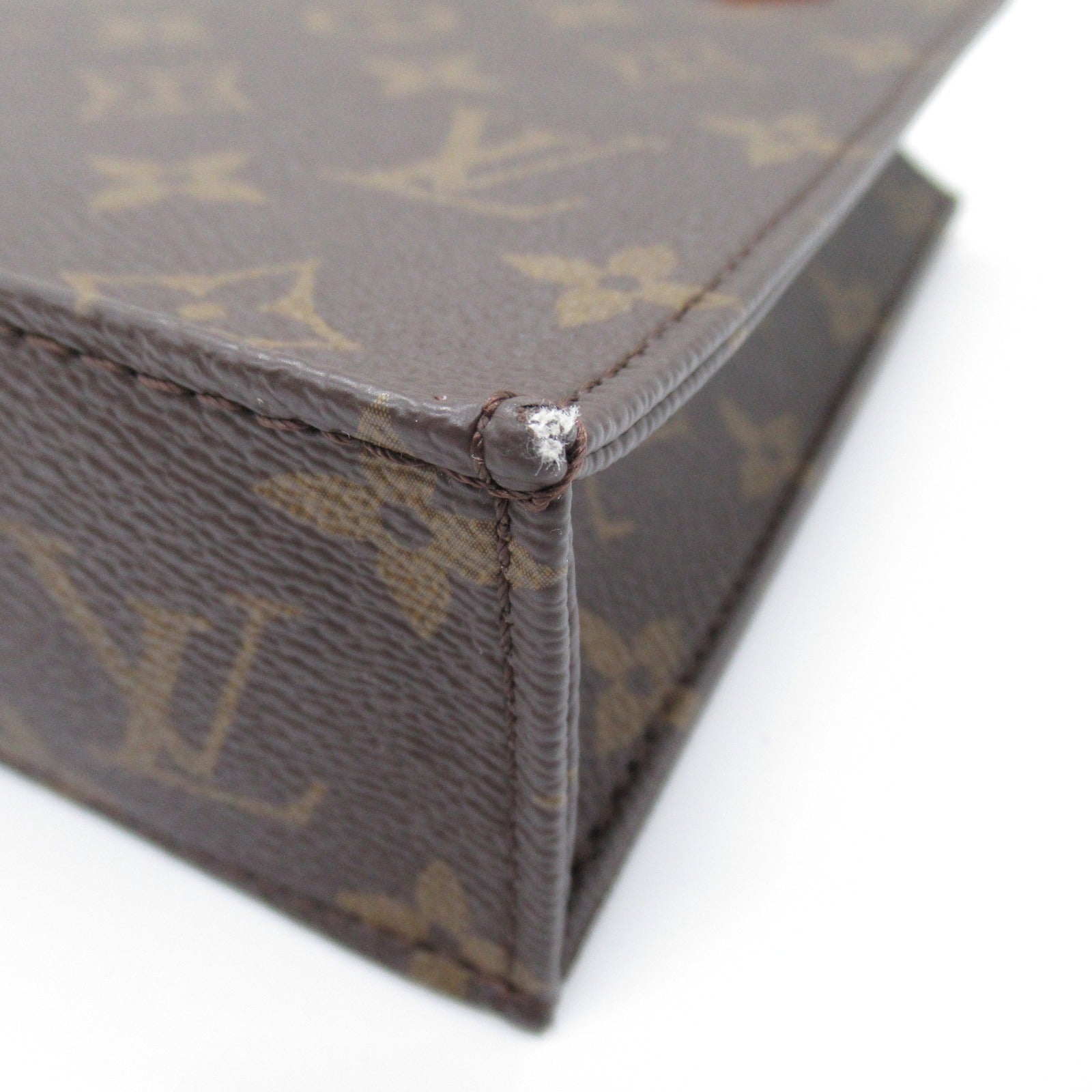 LOUIS VUITTON 【激減優惠】Monogram Petit Sac Plat金扣手挽肩背兩用袋啡色
