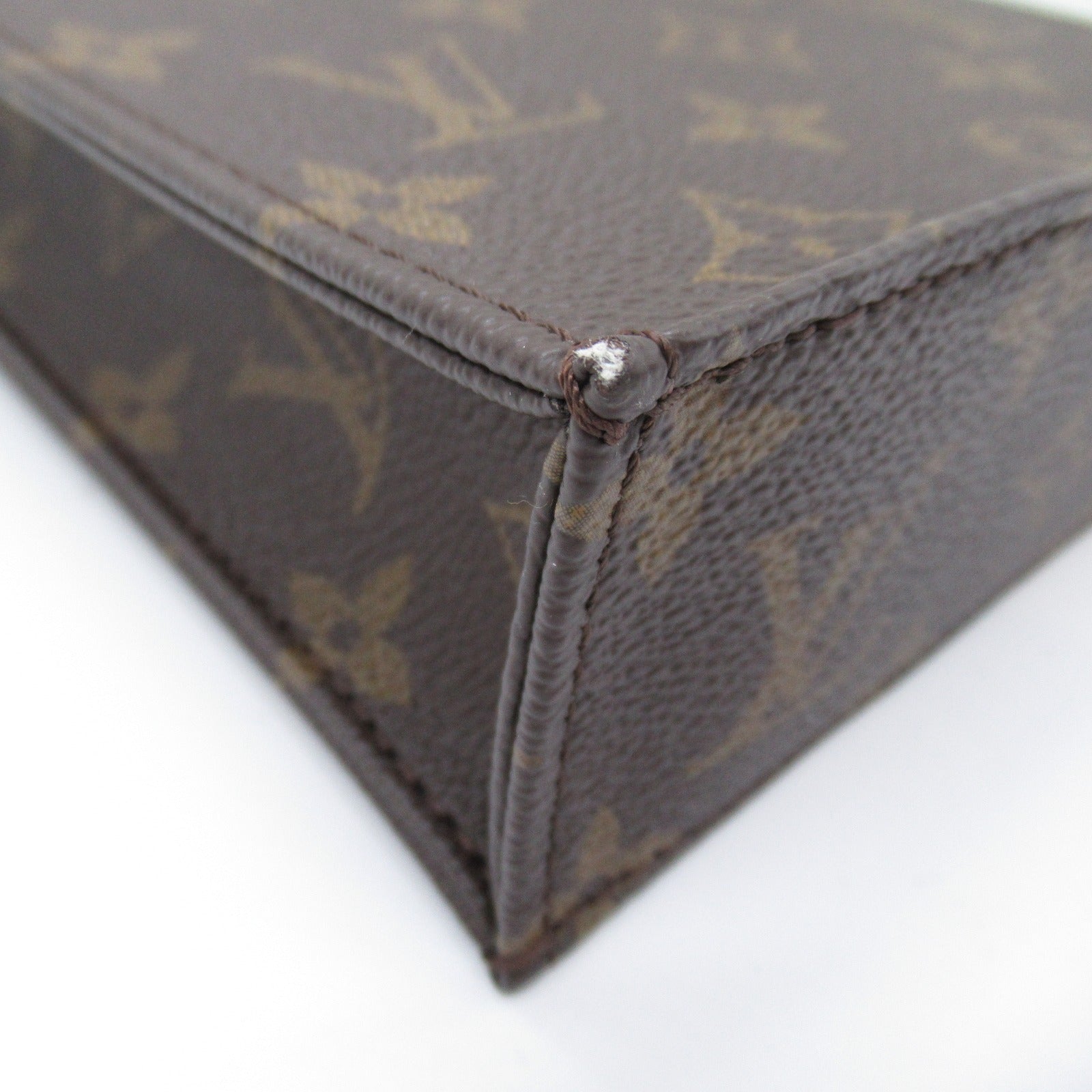 LOUIS VUITTON 【激減優惠】Monogram Petit Sac Plat金扣手挽肩背兩用袋啡色