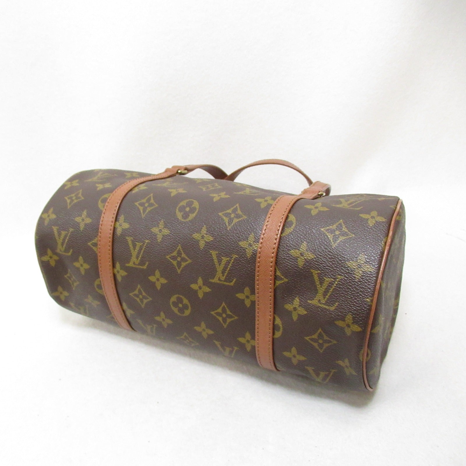 LOUIS VUITTON Monogram Old Papillon GM金扣手挽袋啡色