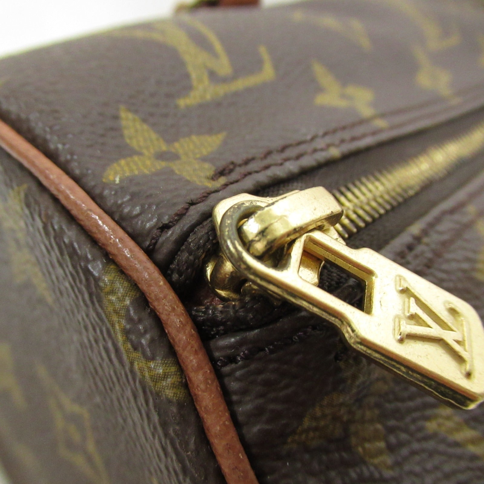 LOUIS VUITTON Monogram Old Papillon GM金扣手挽袋啡色