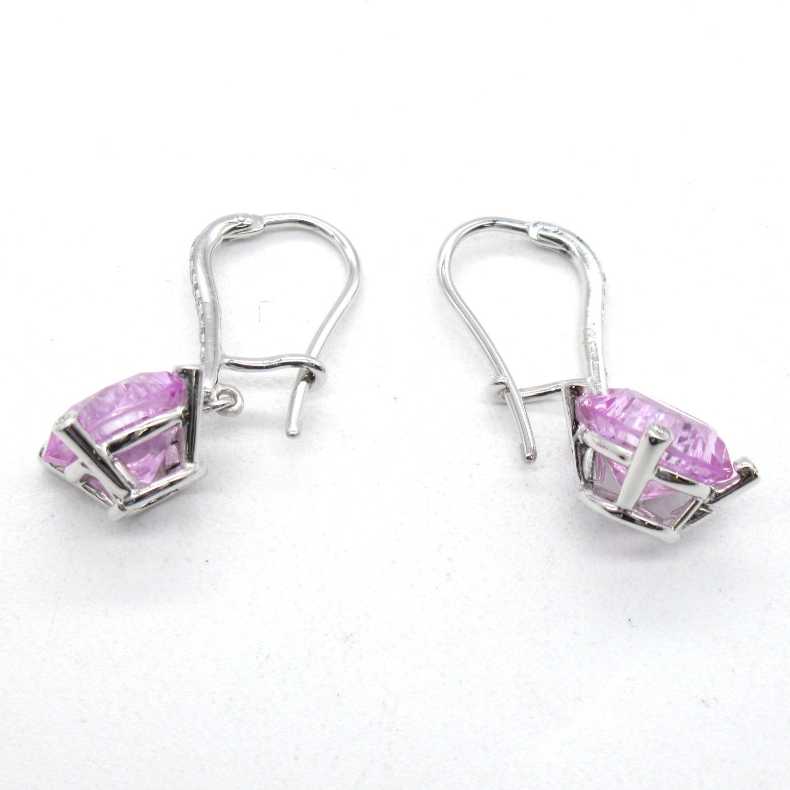 Chopard 18K白金So Happy Pink Sapphire Diamond粉紅藍寶石/鑽石耳環