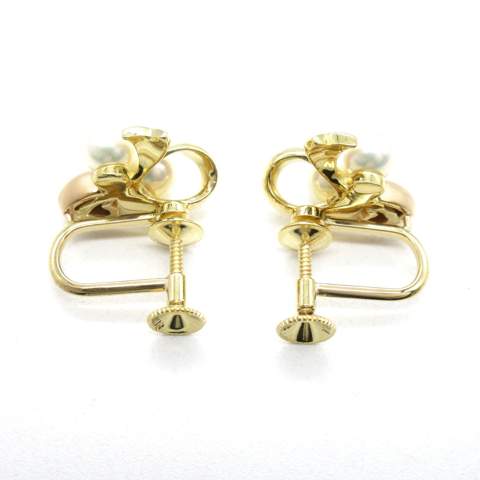 MIKIMOTO 18K黃金Pearl Earrings珍珠耳環
