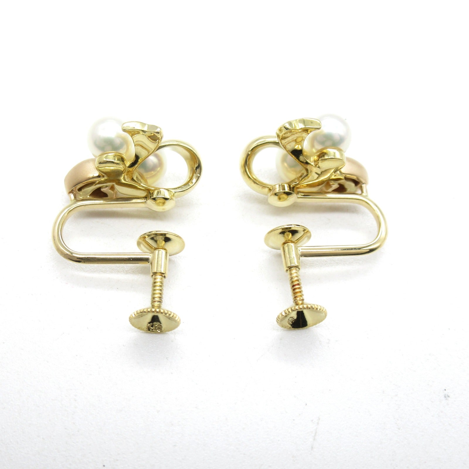 MIKIMOTO 18K黃金Pearl Earrings珍珠耳環