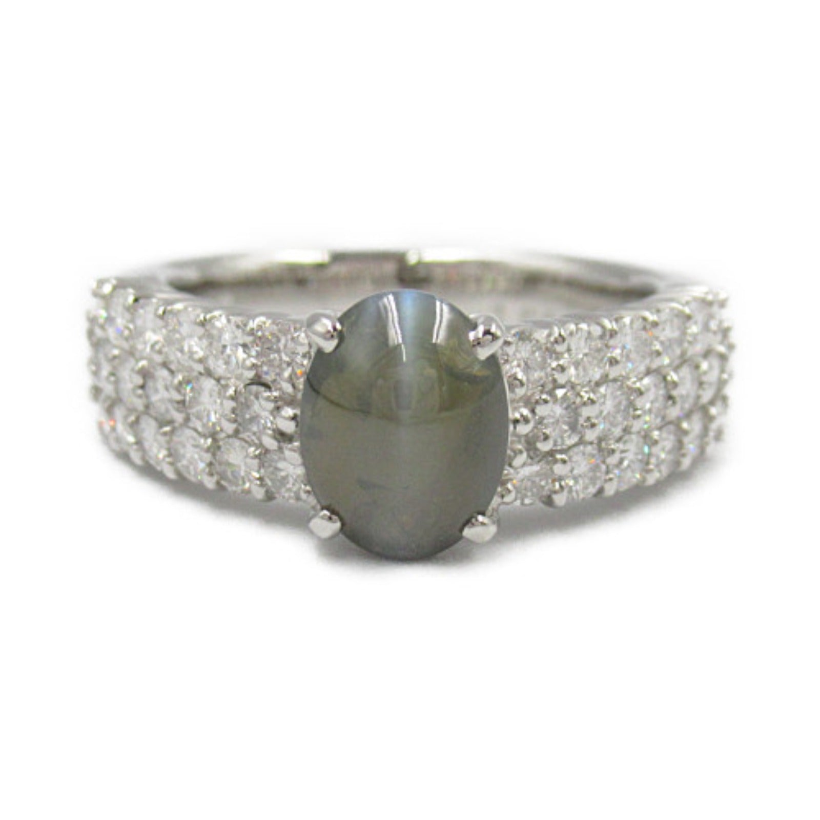 JEWELRY PT900鉑金Alexandrite/Diamond Ring紫翠玉/鑽石戒指US#6.25