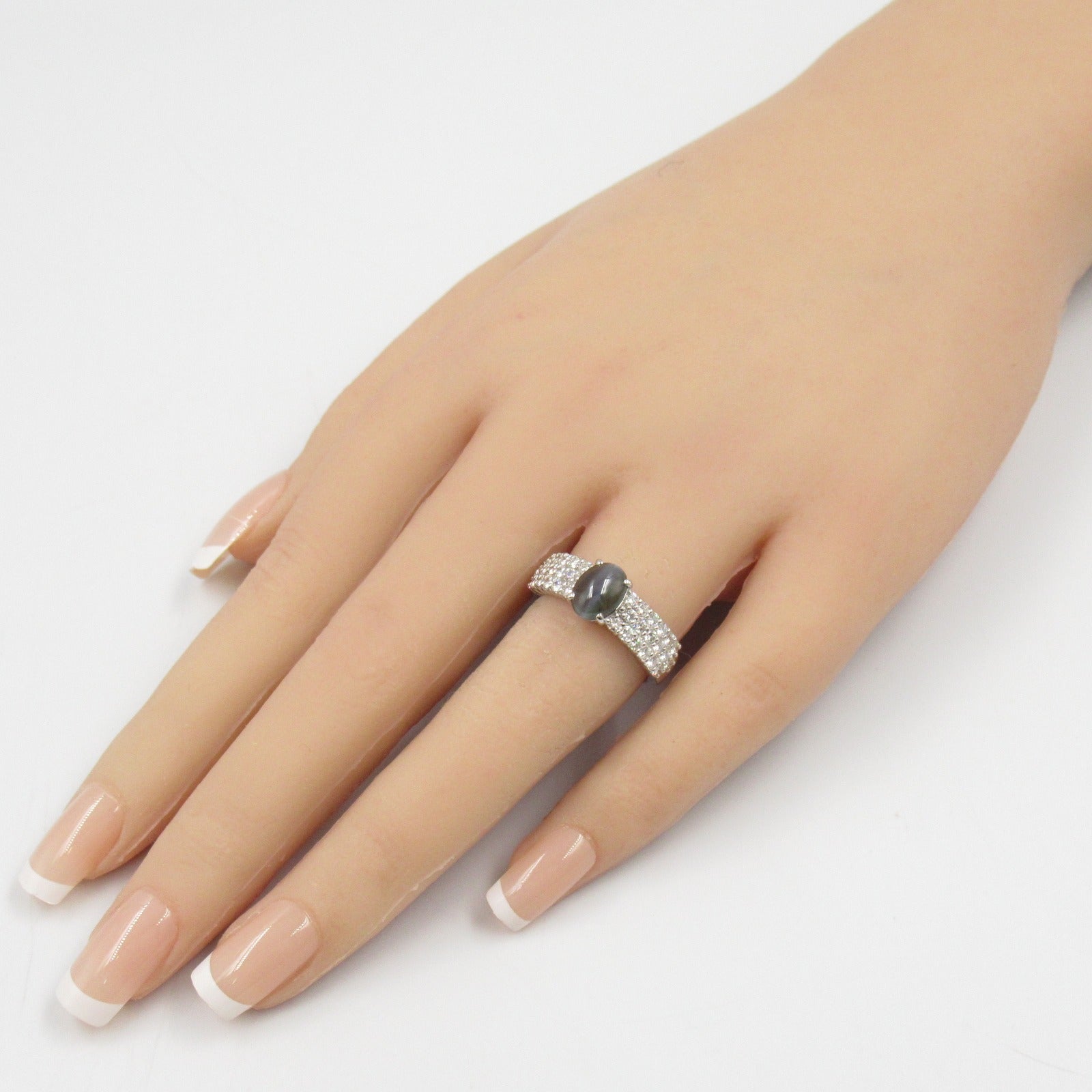 JEWELRY PT900鉑金Alexandrite/Diamond Ring紫翠玉/鑽石戒指US#6.25