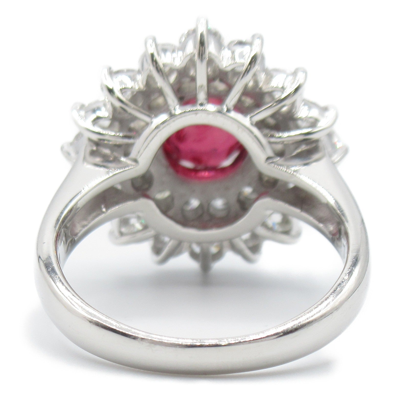 JEWELRY PT900鉑金Ruby/Diamond Ring紅寶石/鑽石戒指US#6