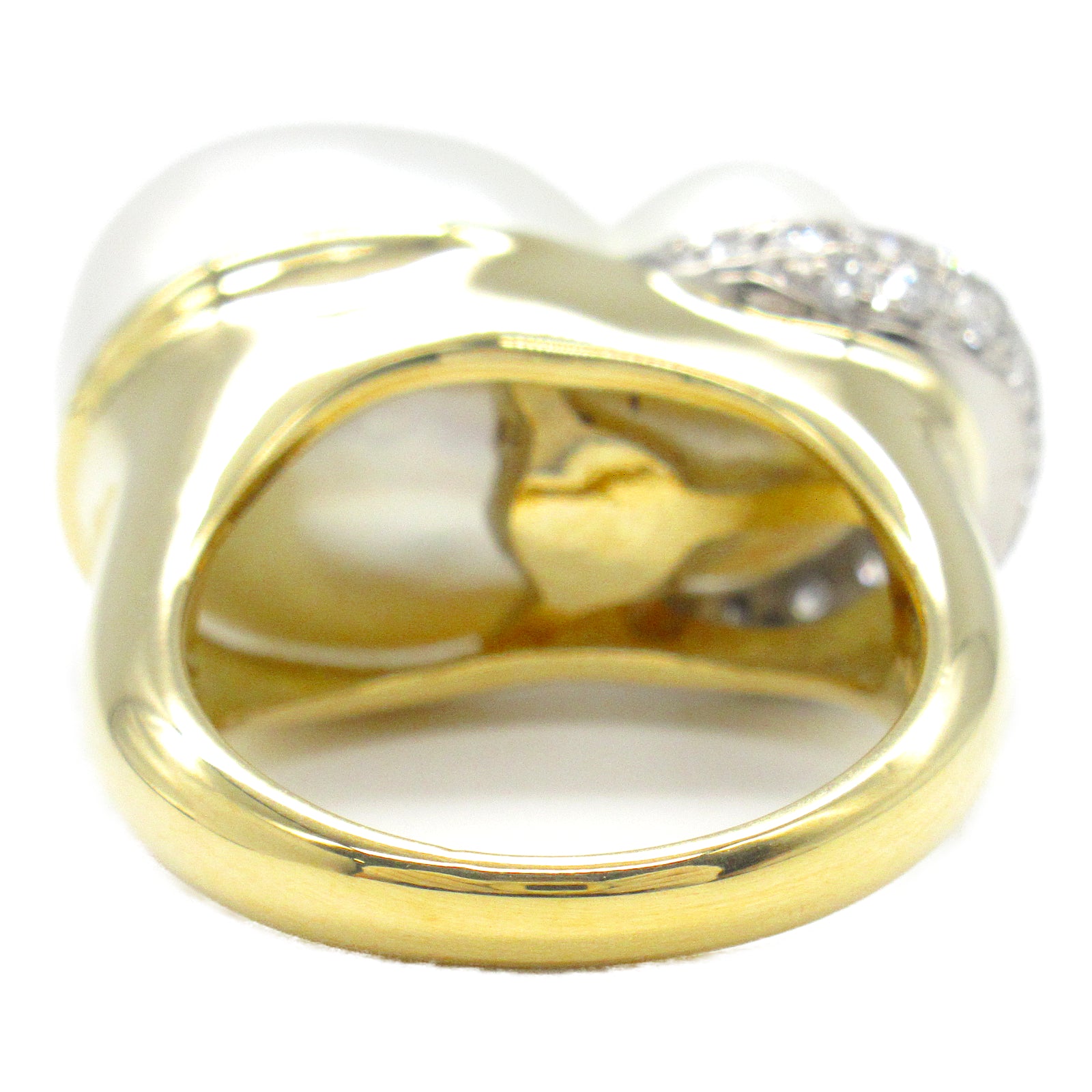 TASAKI 18K黃金Baroque Pearl Diamond Ring珍珠/0.50ct鑽石戒指US#5.75