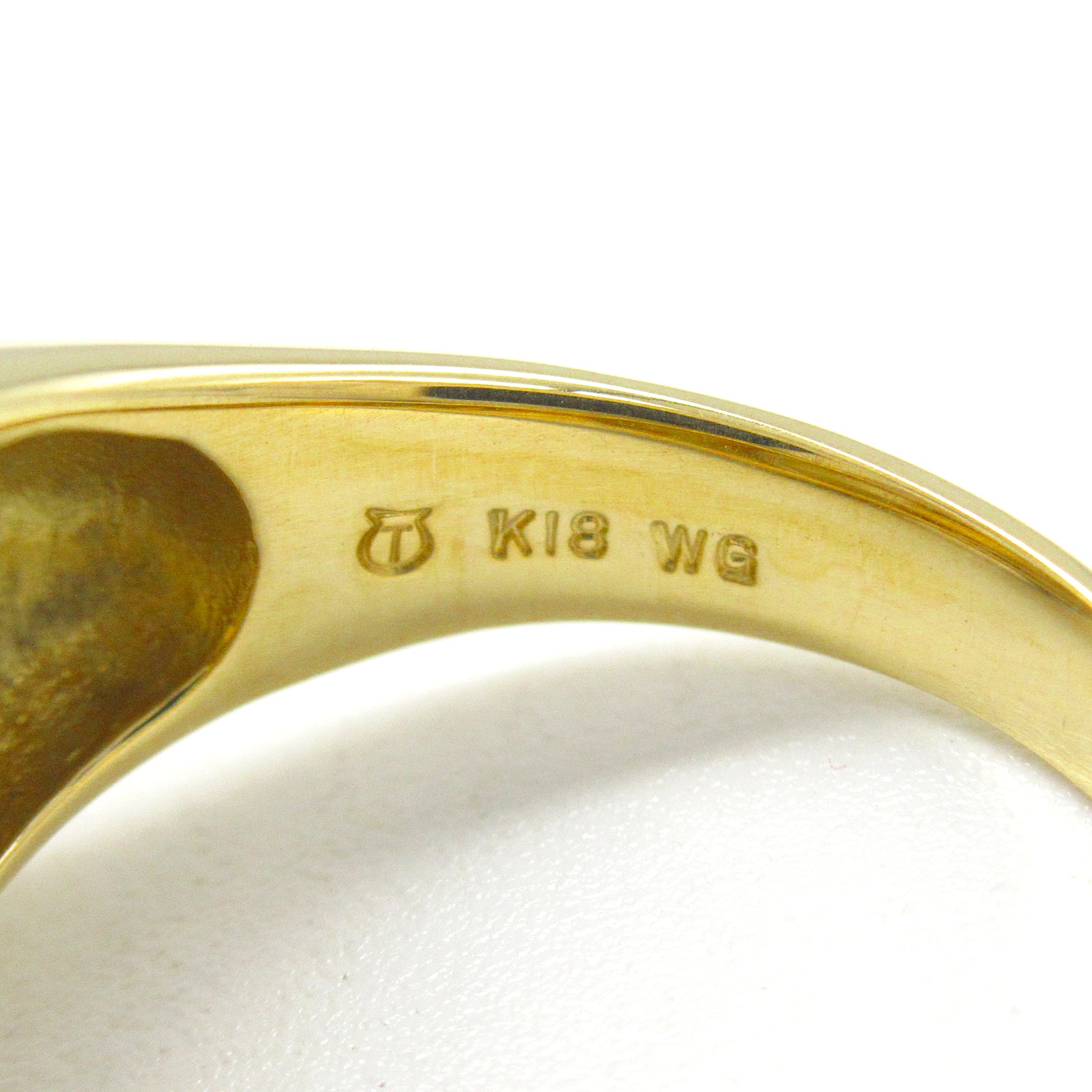 TASAKI 18K黃金Baroque Pearl Diamond Ring珍珠/0.50ct鑽石戒指US#5.75