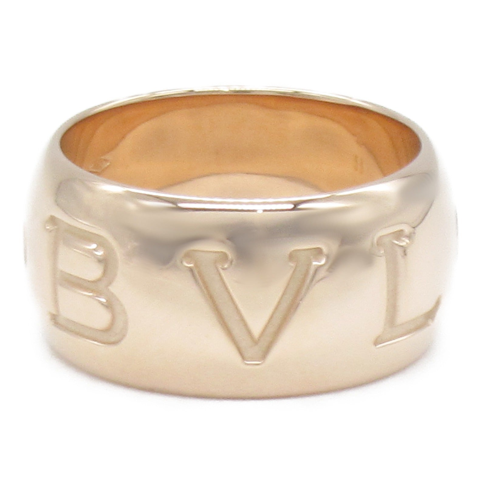 BVLGARI 18K玫瑰金Mono Logo Ring戒指Bvlgari#53/US#6.25