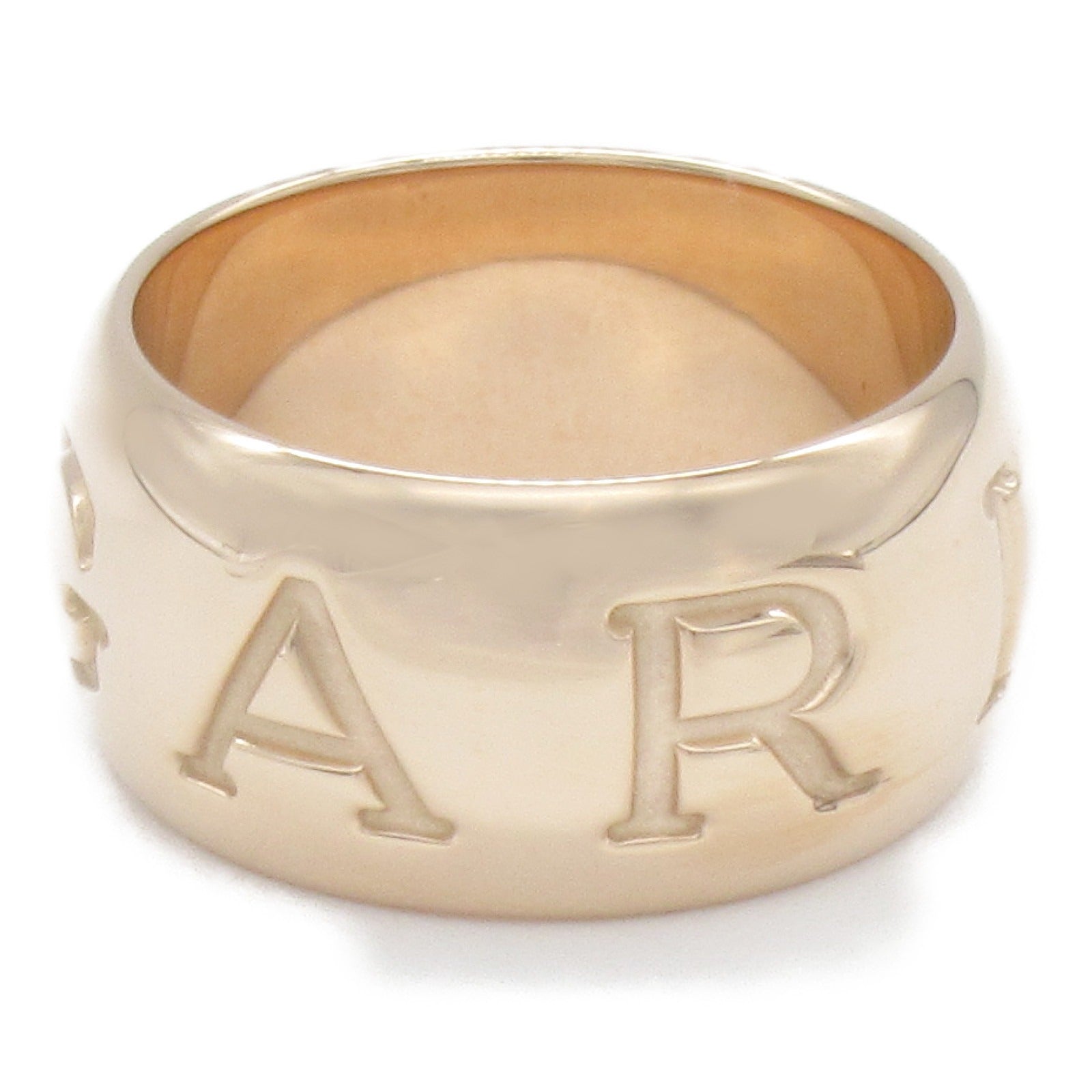 BVLGARI 18K玫瑰金Mono Logo Ring戒指Bvlgari#53/US#6.25