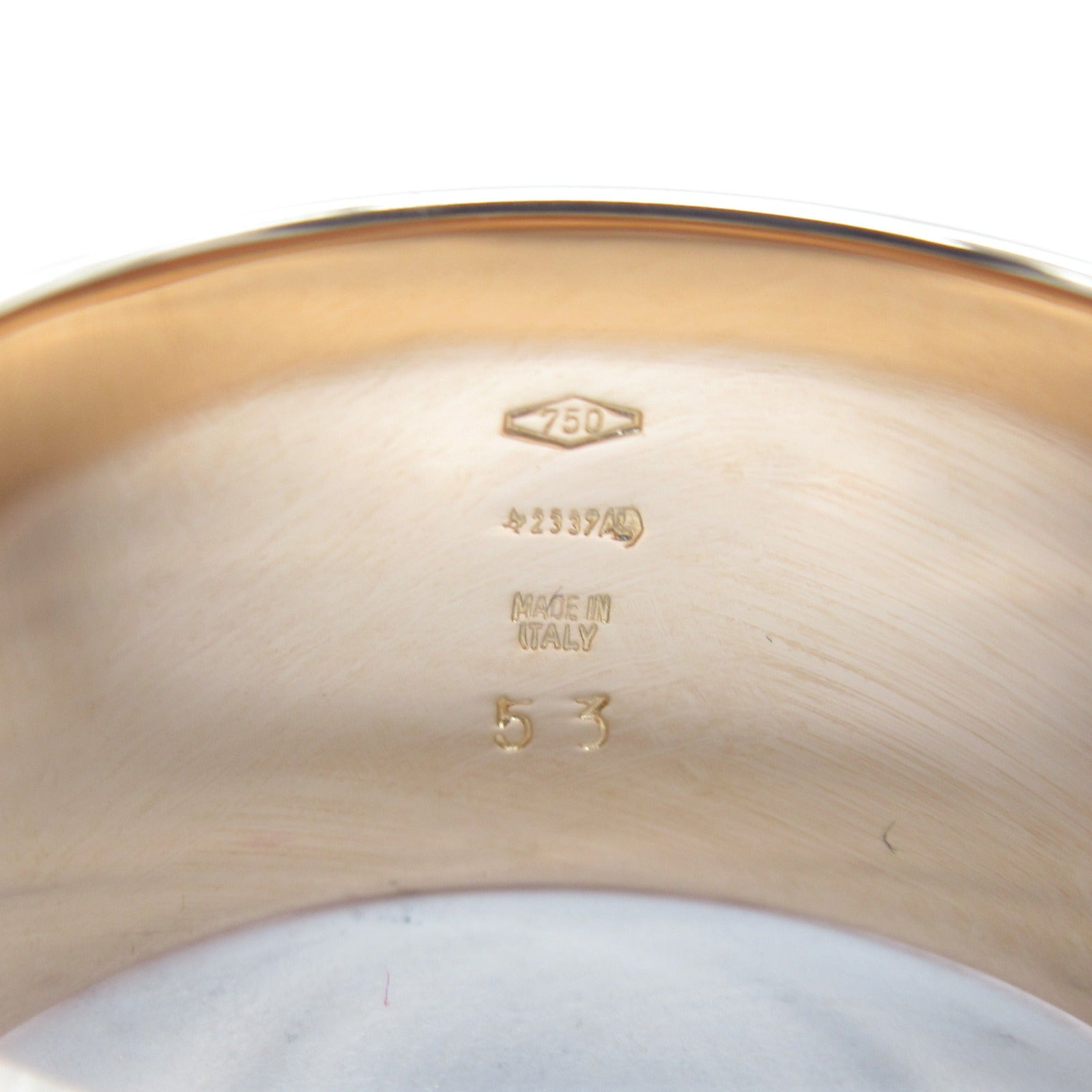 BVLGARI 18K玫瑰金Mono Logo Ring戒指Bvlgari#53/US#6.25