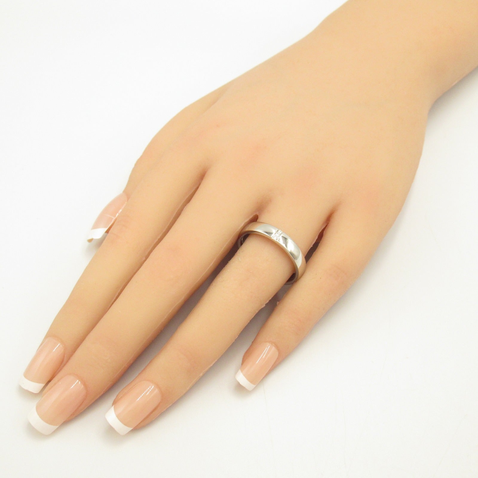 HARRY WINSTON Three Stone Ring WBDPRD3S4BP PT950 Platinum Diamond HW#61 US#9.5