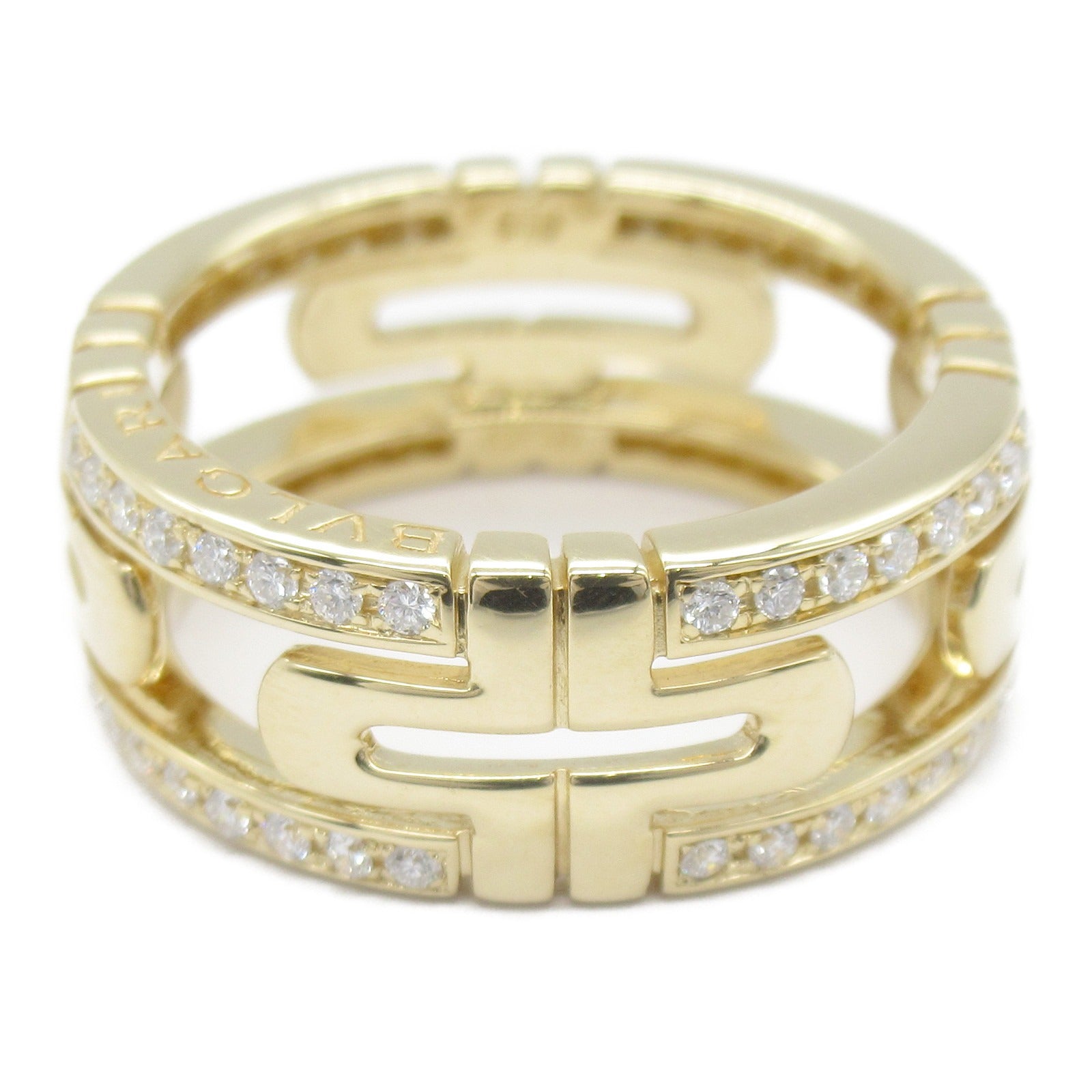BVLGARI Parentesi Diamond Ring 18K Yellow Gold Bvlgari#51 US#5.5