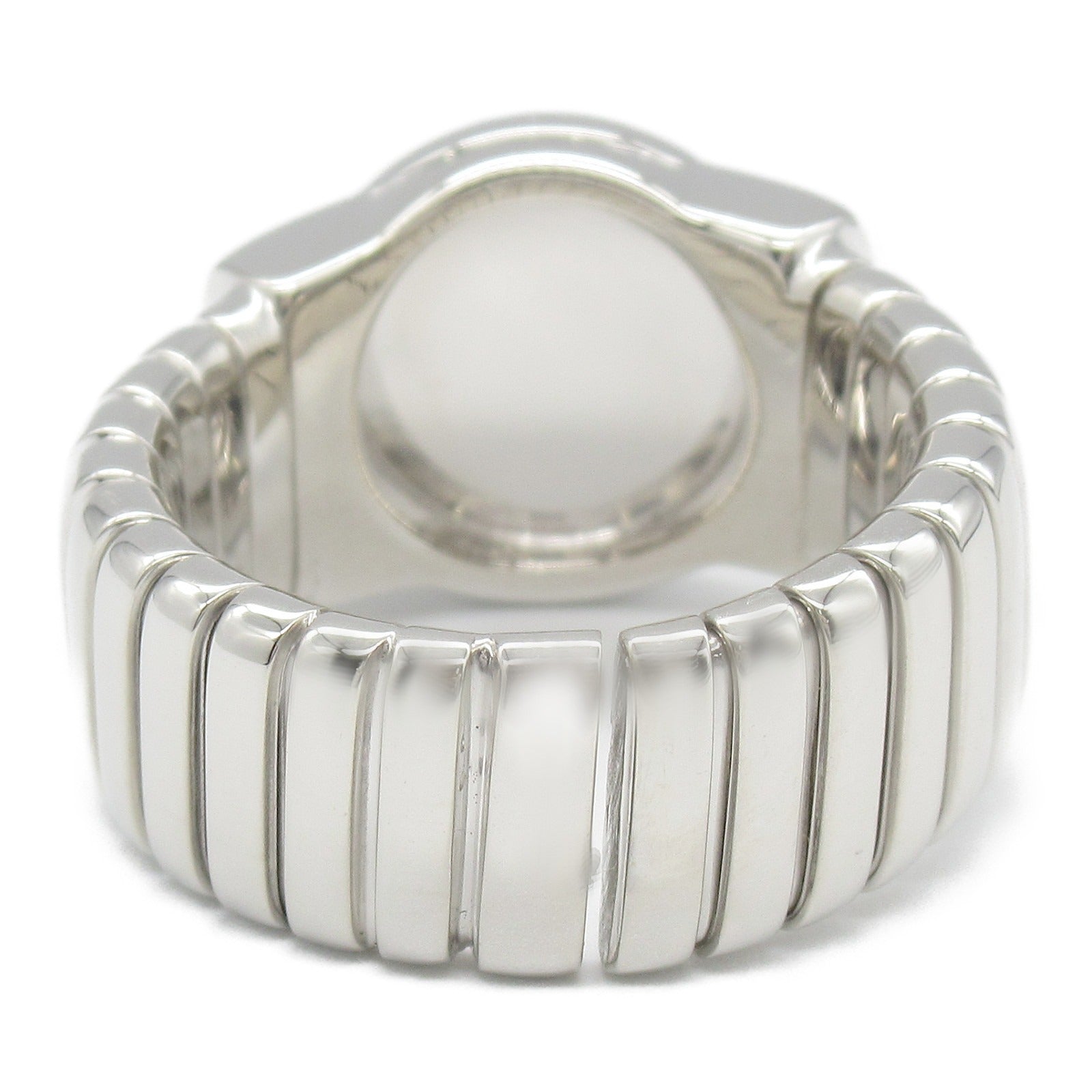 BVLGARI 18K白金BVLGARI Tubogas Onyx Ring縞瑪瑙戒指Bvlgari#52/US#6.25