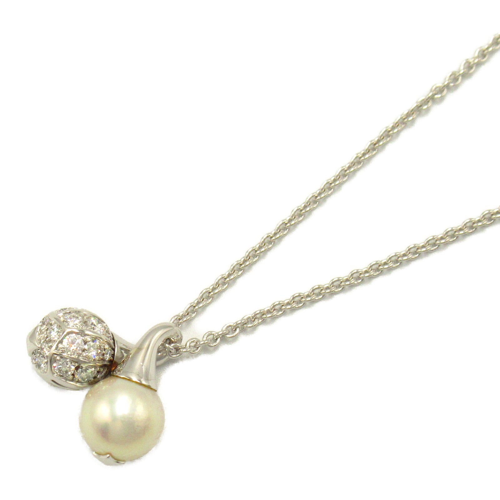 BVLGARI 18K白金Pearl/Diamond Necklace珍珠/鑽石項鍊