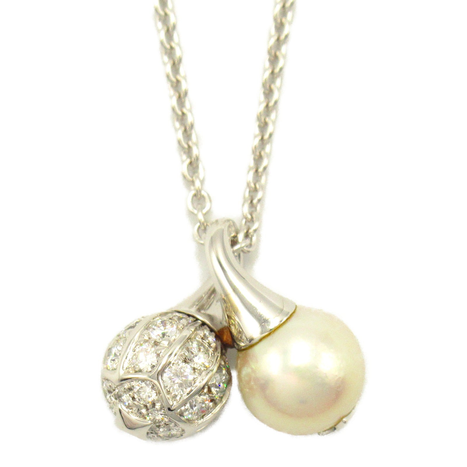 BVLGARI 18K白金Pearl/Diamond Necklace珍珠/鑽石項鍊