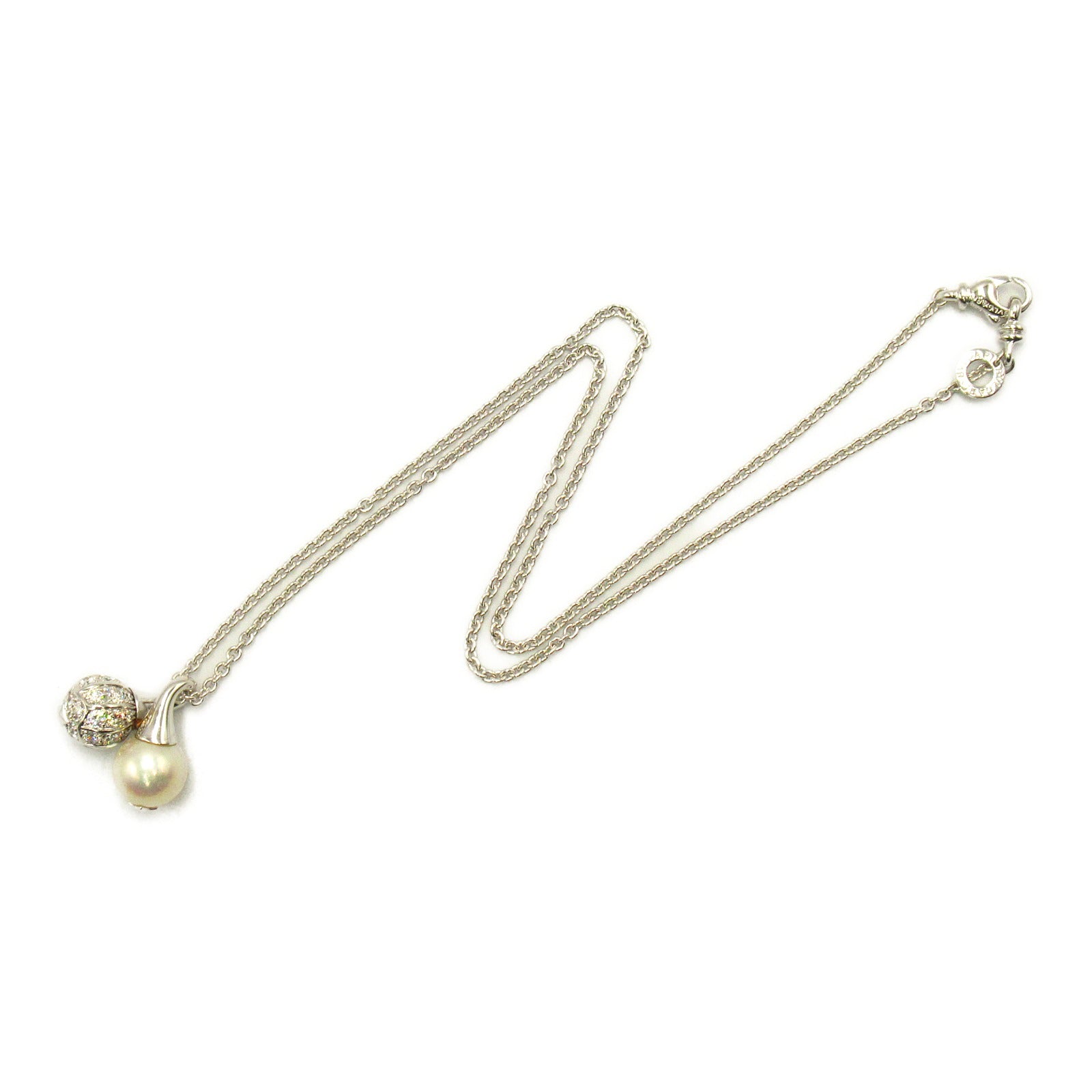 BVLGARI 18K白金Pearl/Diamond Necklace珍珠/鑽石項鍊