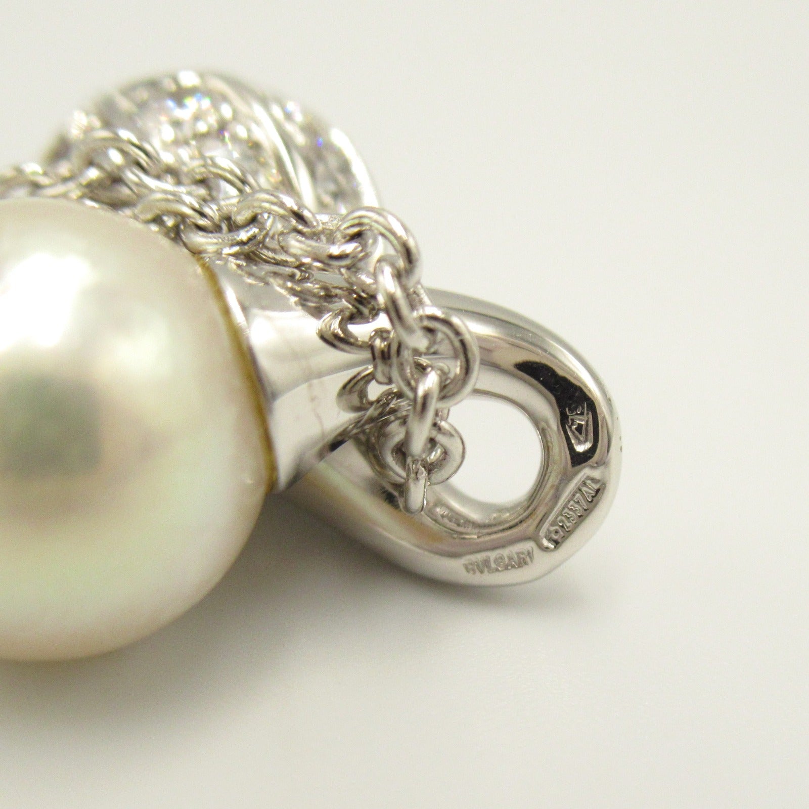 BVLGARI 18K白金Pearl/Diamond Necklace珍珠/鑽石項鍊