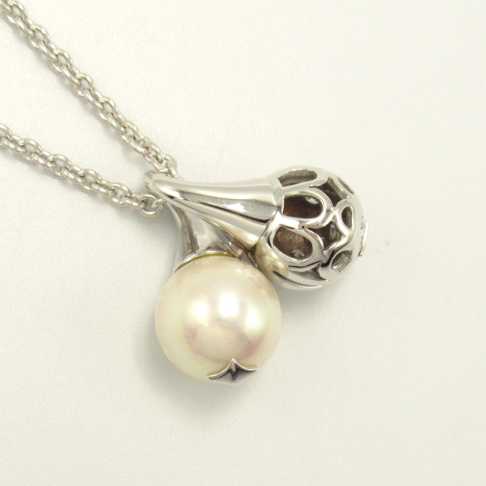 BVLGARI 18K白金Pearl/Diamond Necklace珍珠/鑽石項鍊
