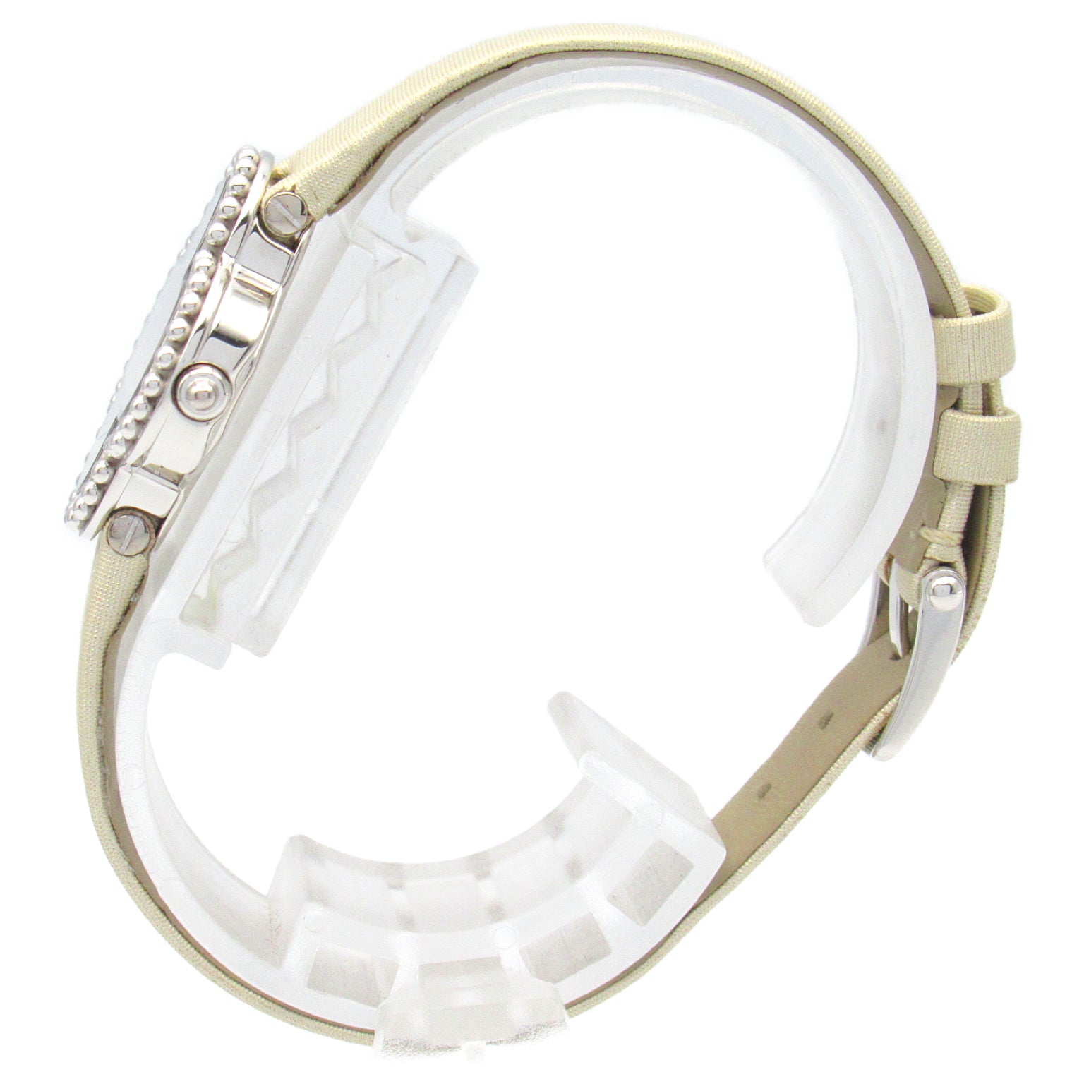 Van Cleef & Arpels Alhambra 18K白金/緞帶手錶石英機芯白色