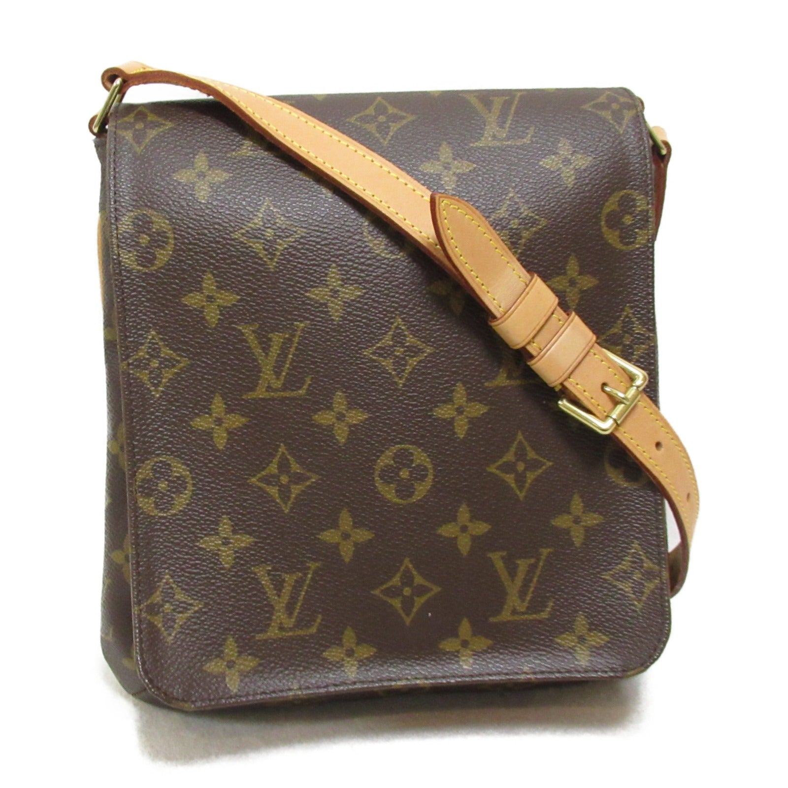 LOUIS VUITTON Monogram Musette Salsa金扣肩背袋啡色