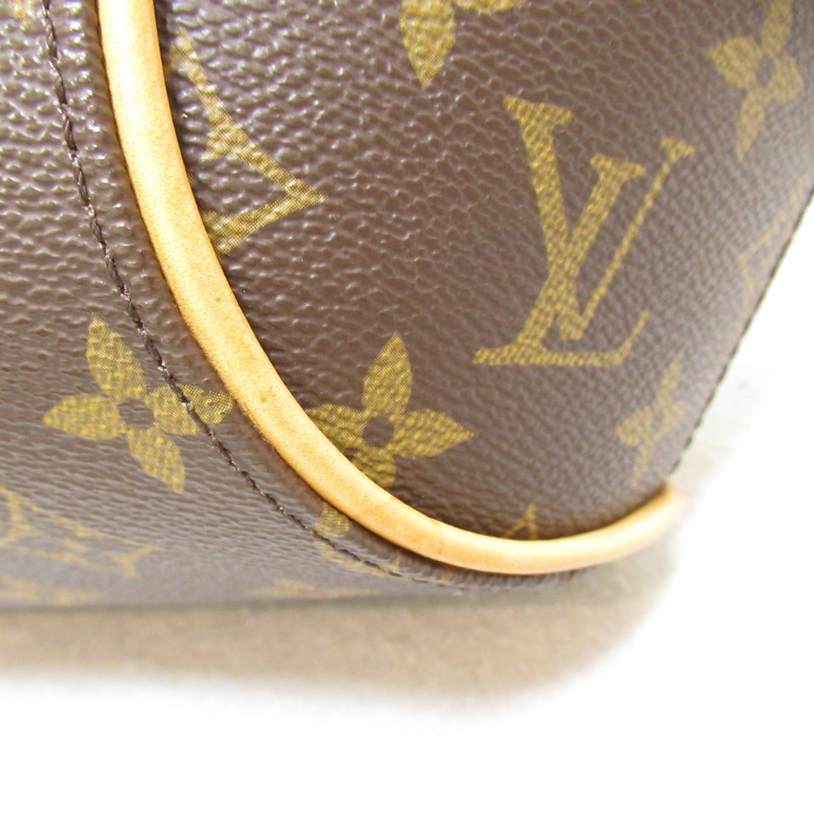 LOUIS VUITTON Monogram Ellipse PM金扣手挽袋啡色