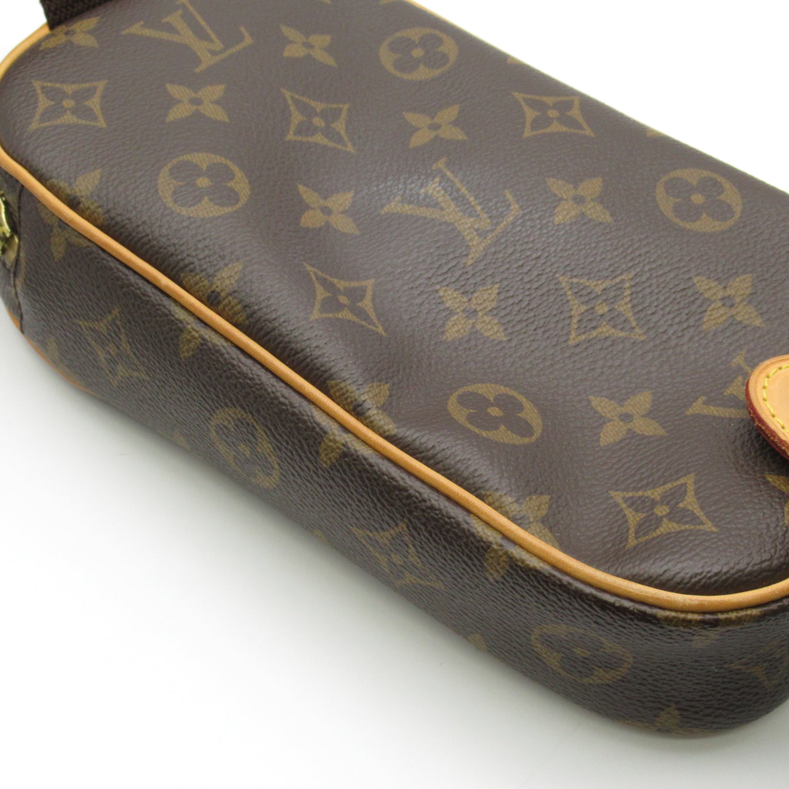 LOUIS VUITTON Monogram Pochette Gange金扣腰包啡色
