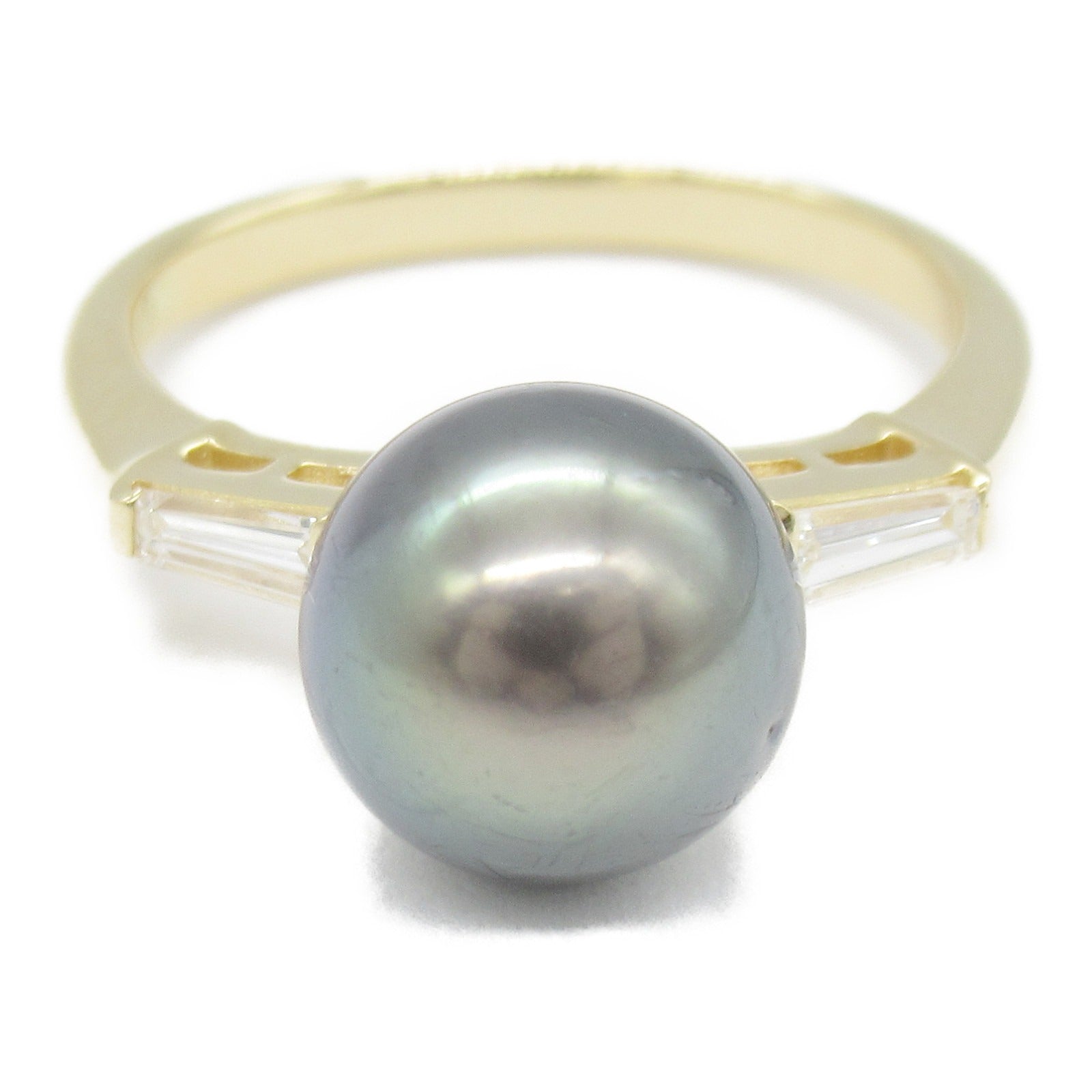 TASAKI 18K黃金Black Pearl Diamond Ring黑珍珠/鑽石戒指US#5.25