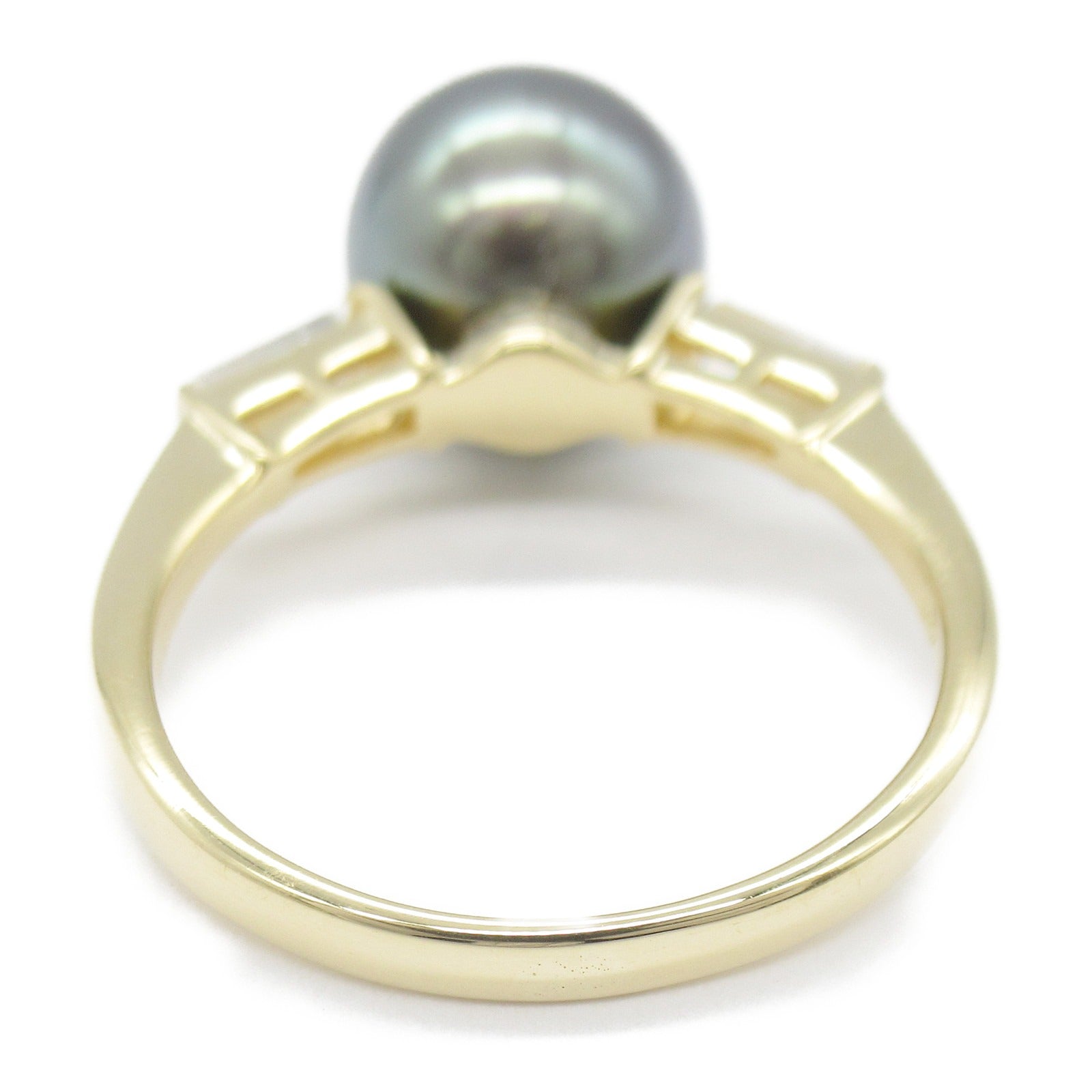 TASAKI 18K黃金Black Pearl Diamond Ring黑珍珠/鑽石戒指US#5.25