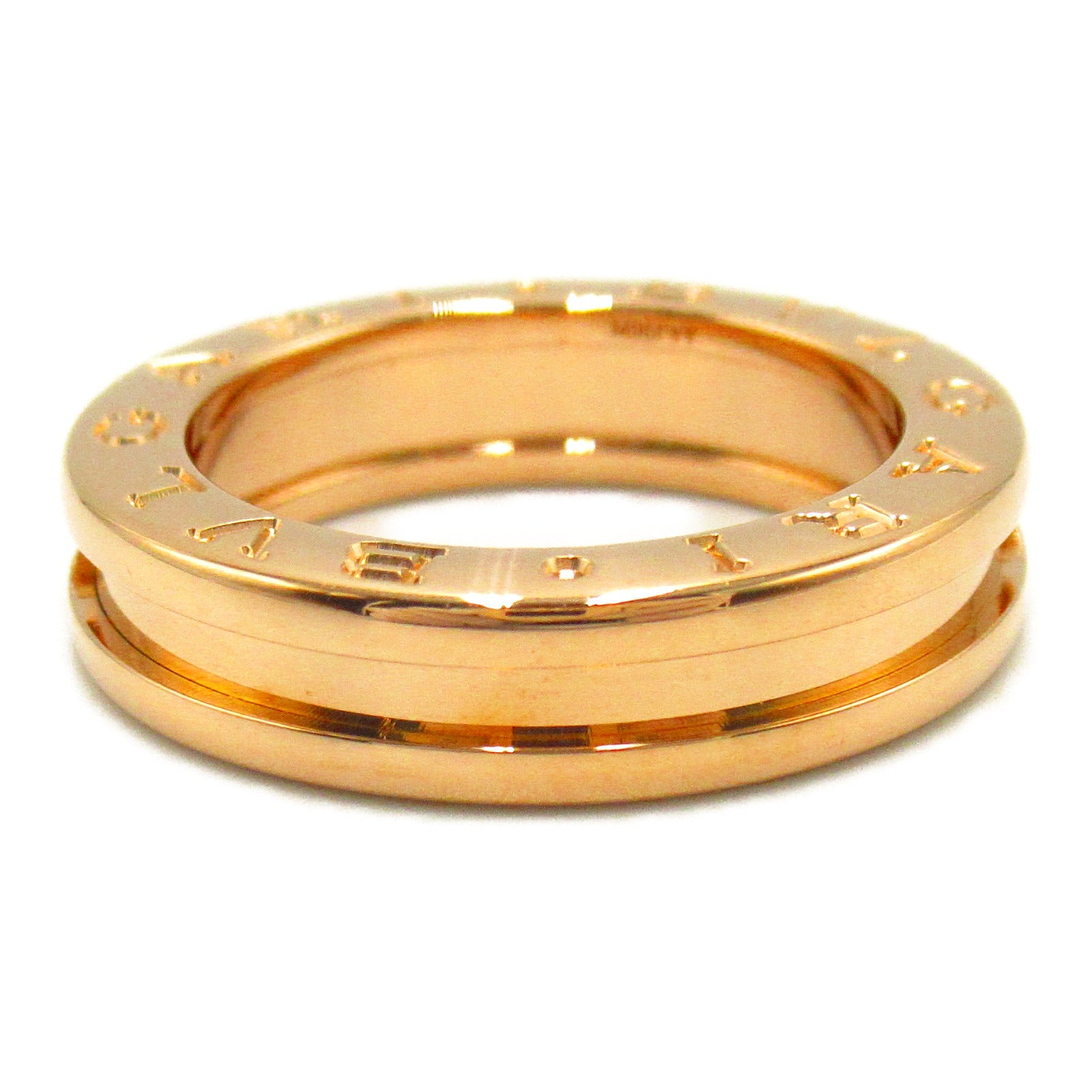 BVLGARI 18K玫瑰金B-zero1 Ring戒指Bvlgari#49/US#4.75