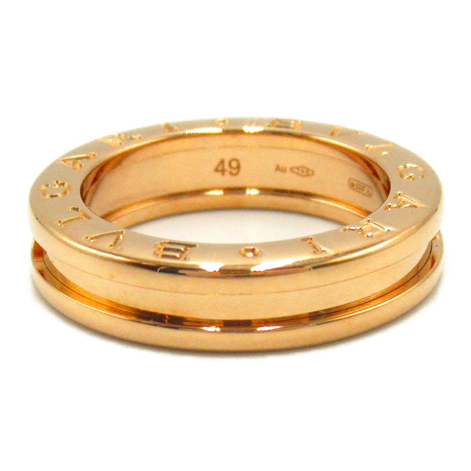 BVLGARI 18K玫瑰金B-zero1 Ring戒指Bvlgari#49/US#4.75