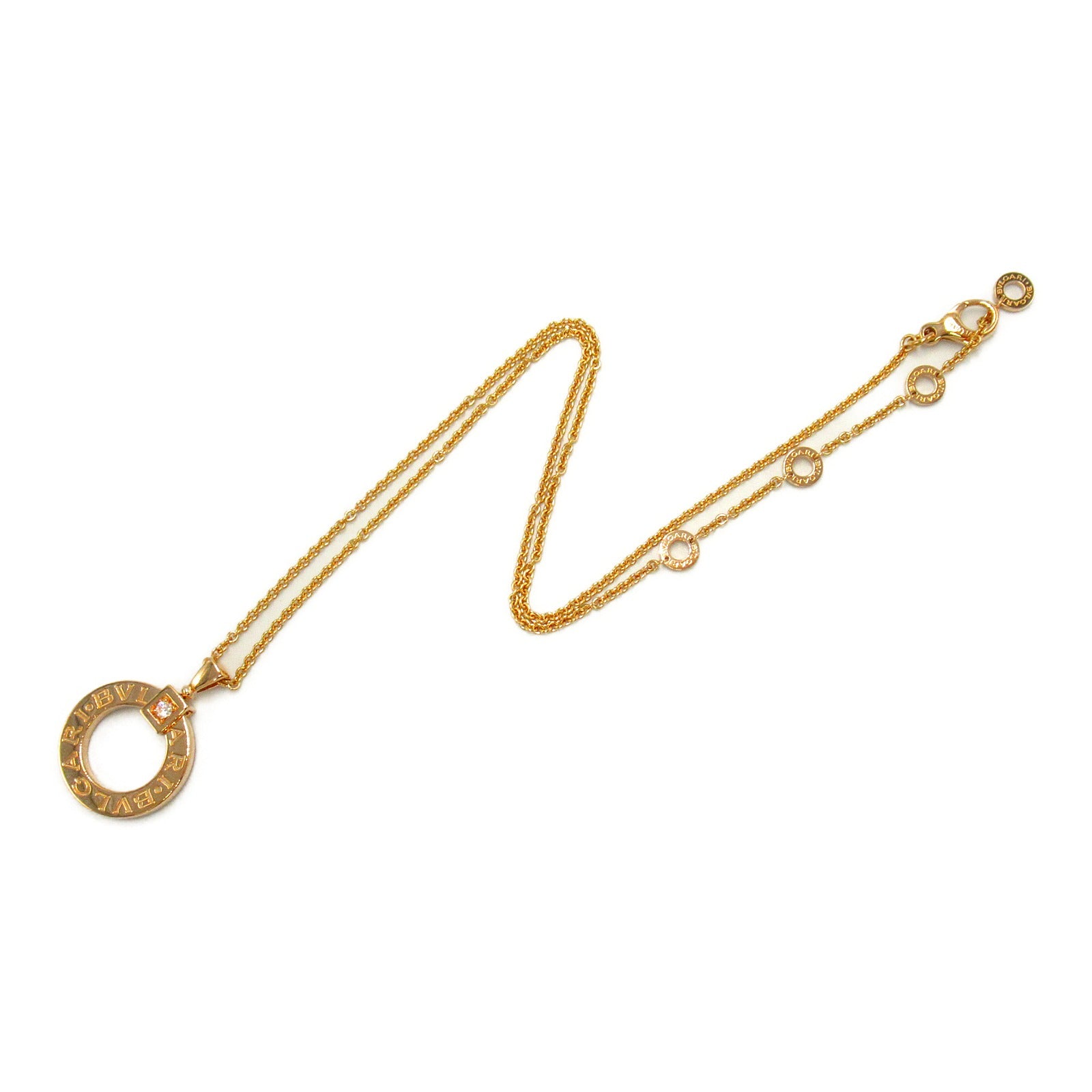 BVLGARI BVLGARI BVLGARI Diamond Necklace 18K Pink Gold