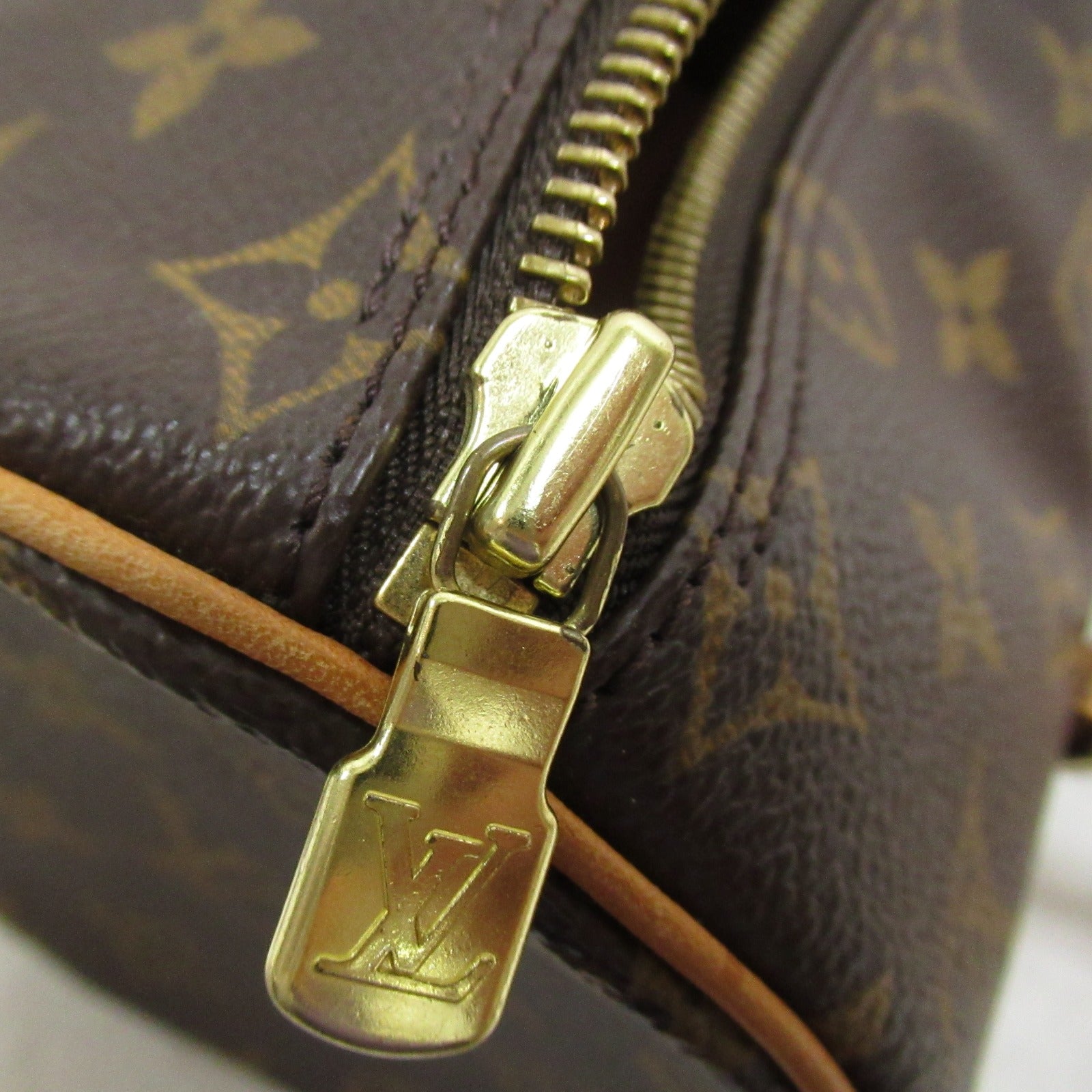 LOUIS VUITTON Monogram Papillon PM手挽袋啡色