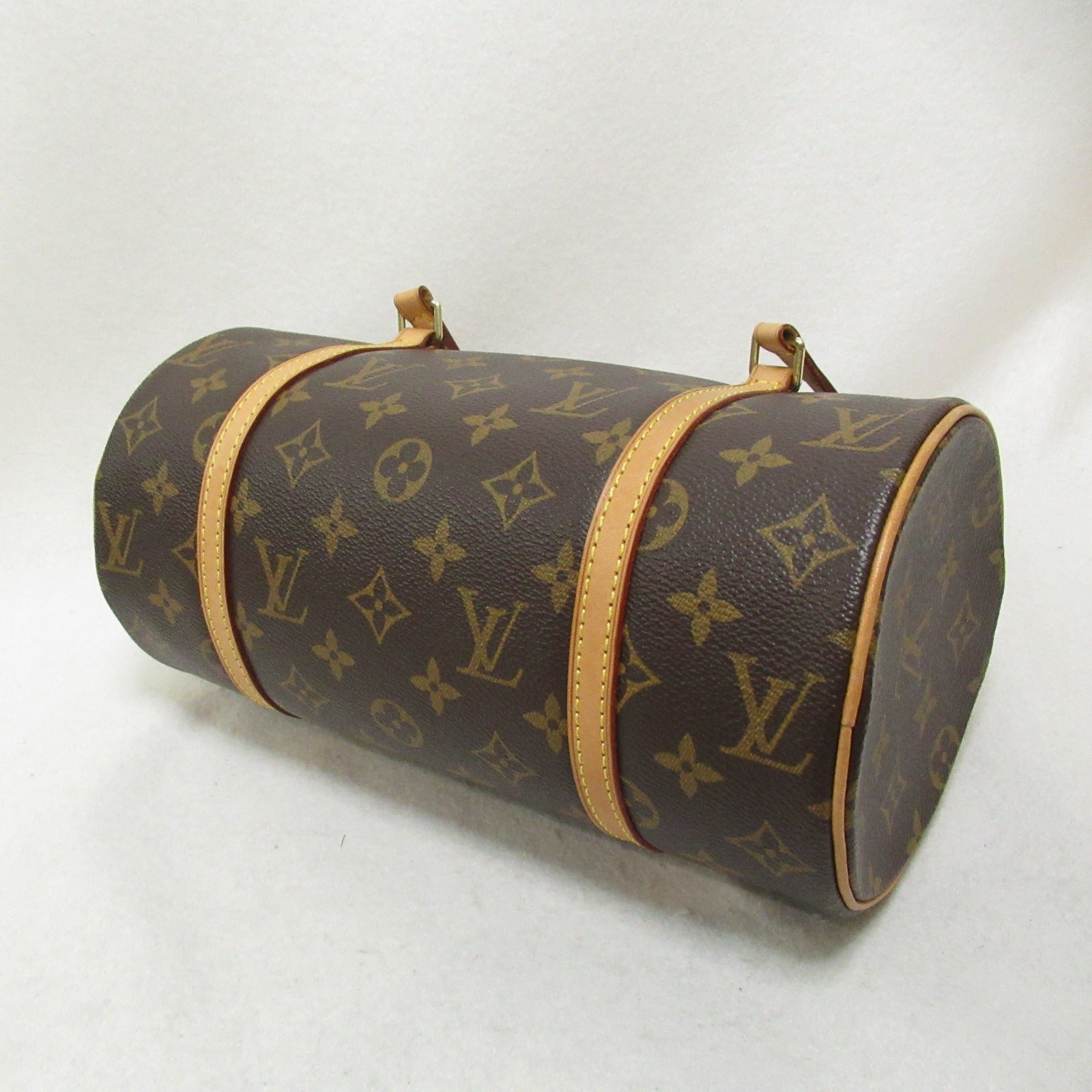 LOUIS VUITTON Monogram Papillon PM手挽袋啡色