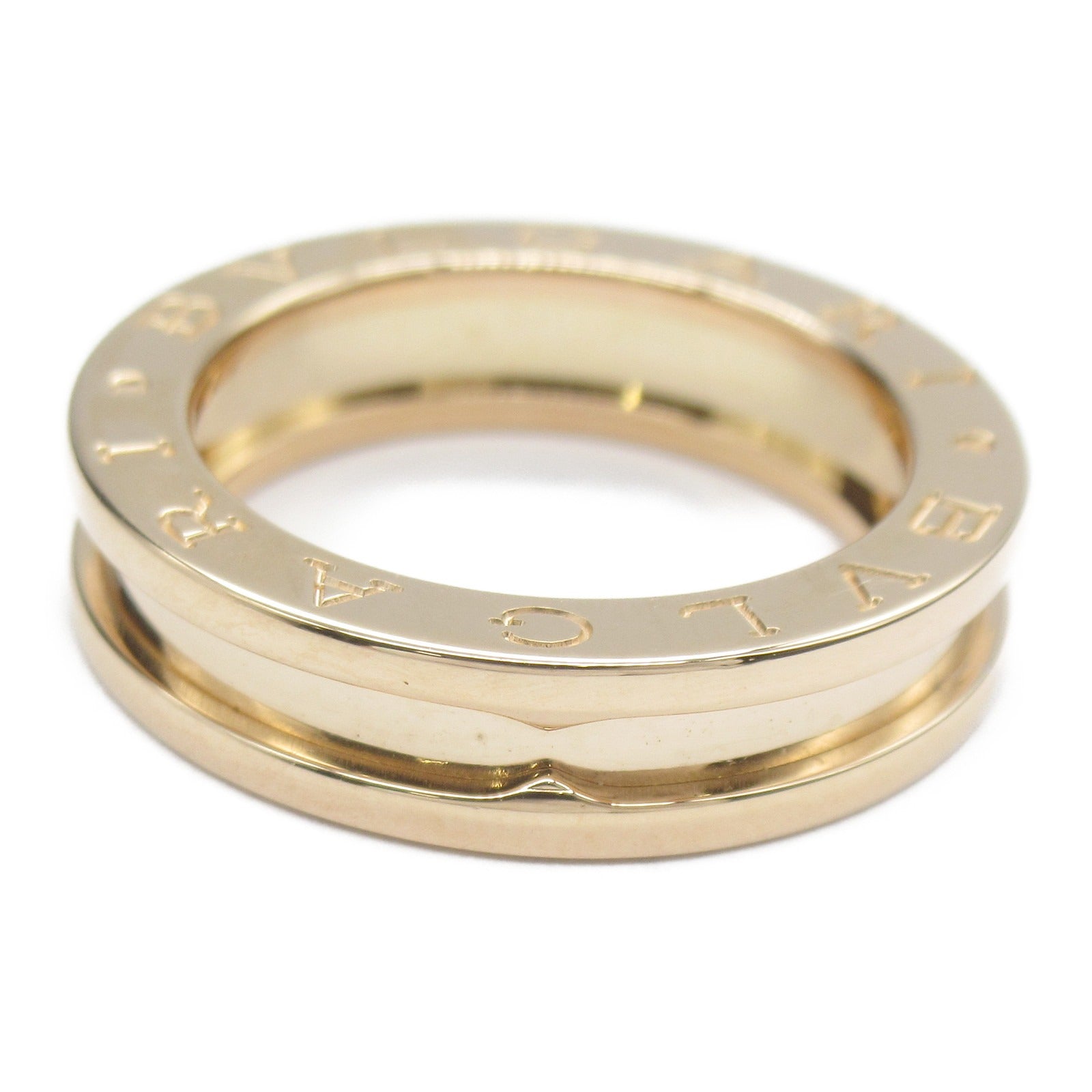 BVLGARI 18K玫瑰金B-zero1 Ring戒指US#5.5/BVLGARI＃51